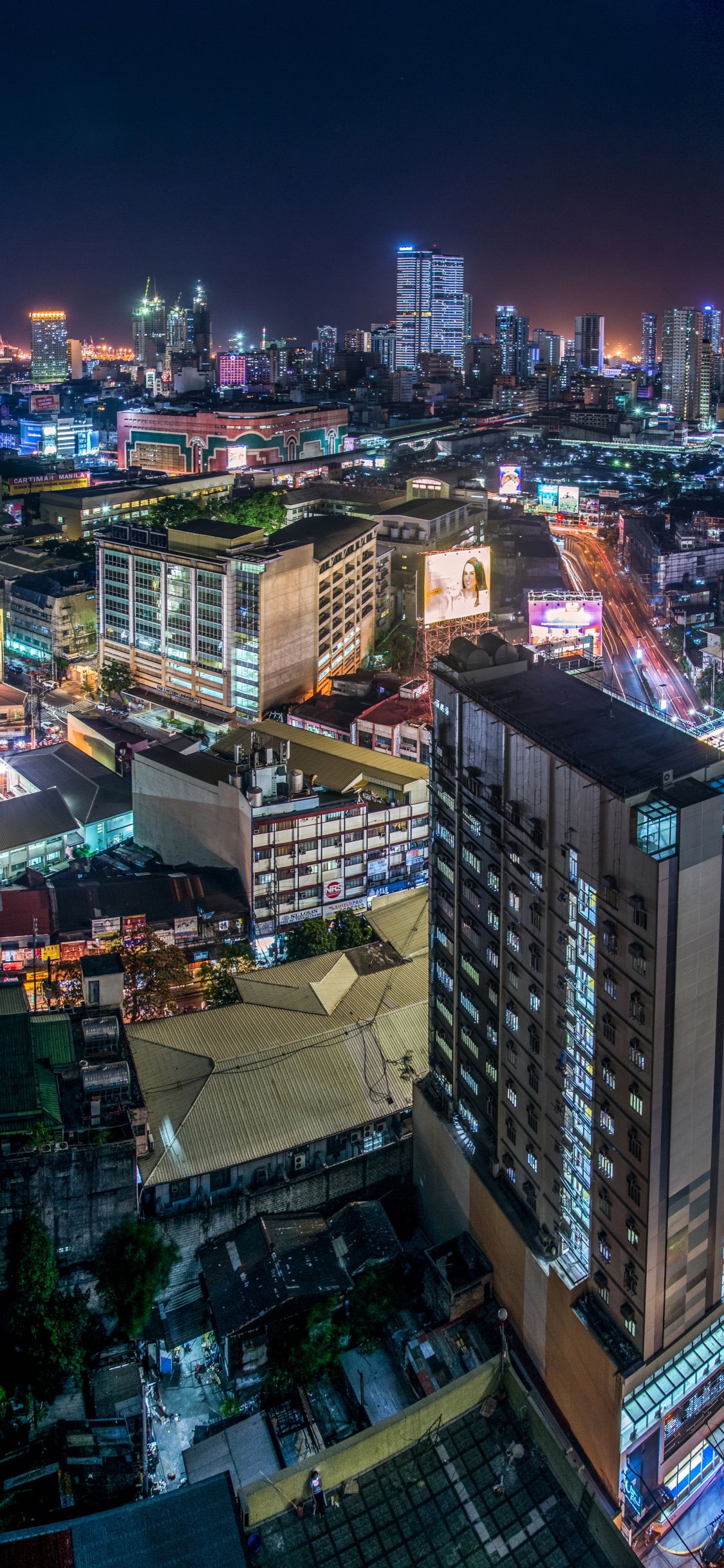 1125x2436 Phone wallpaper: Night, Philippines, Manila, Man Made, City, Cityscape, Building, Cities 1131489