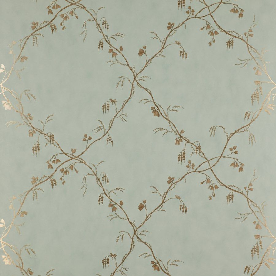 900x900 Roussillon Wallpaper in Aqua by Colefax and Fowler