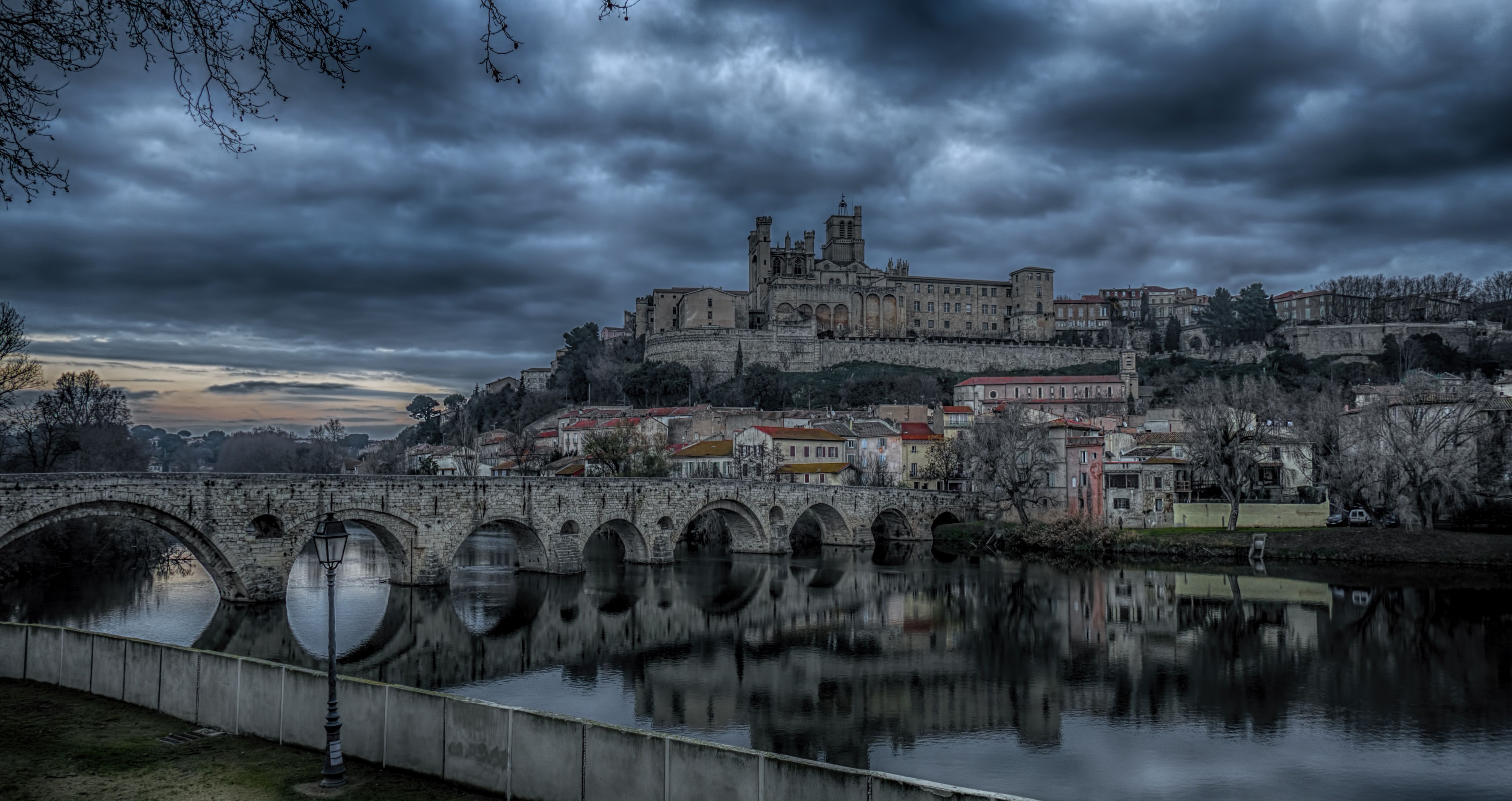 5469x2897 Wallpaper France, Languedoc Roussillon, Beziers For Mobile And Desktop, Section город, Resolution 5469x2897
