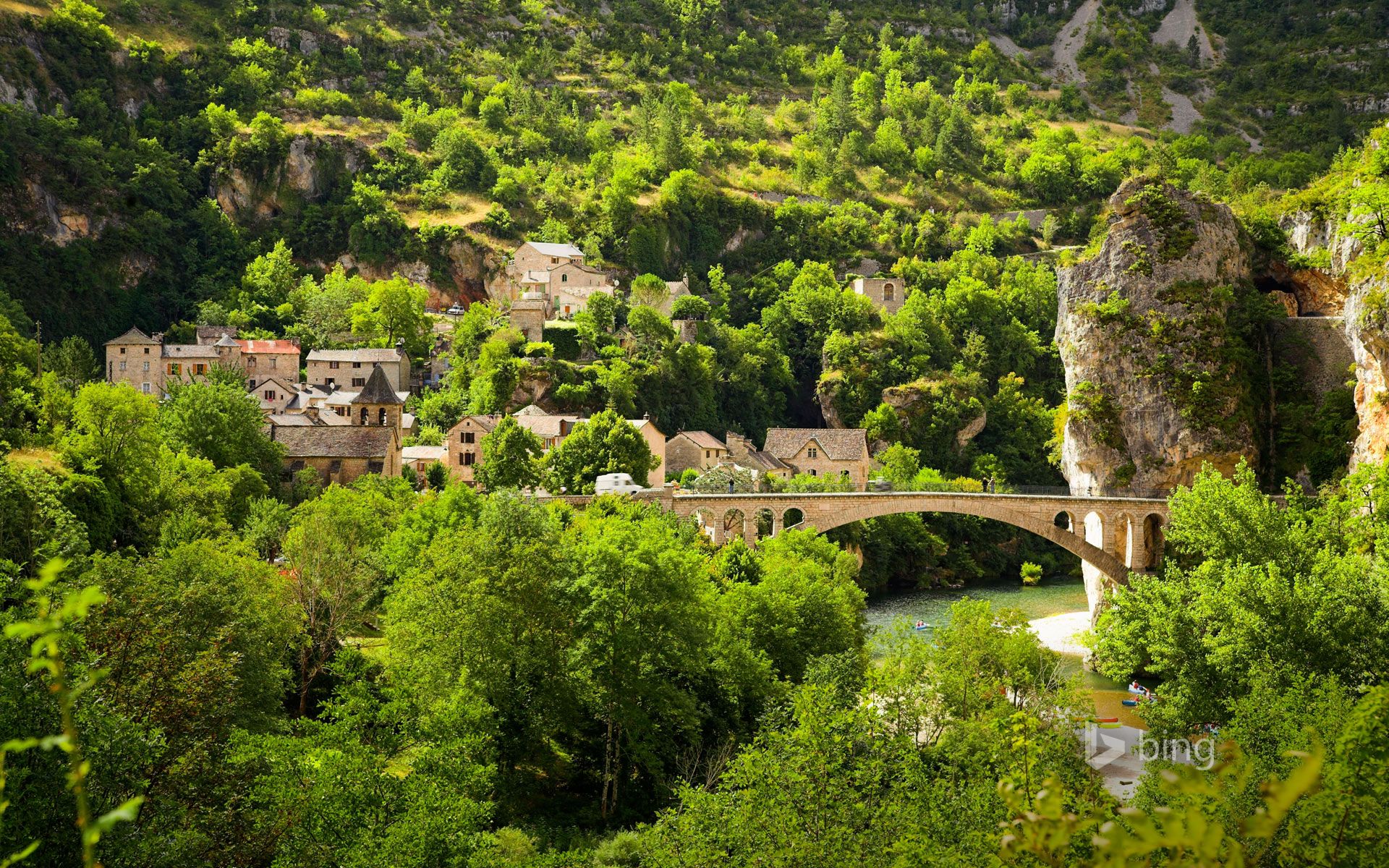 1920x1200 Gorges Of Tarn In Cévennes National Park, Languedoc Roussillon, France Wallpaper