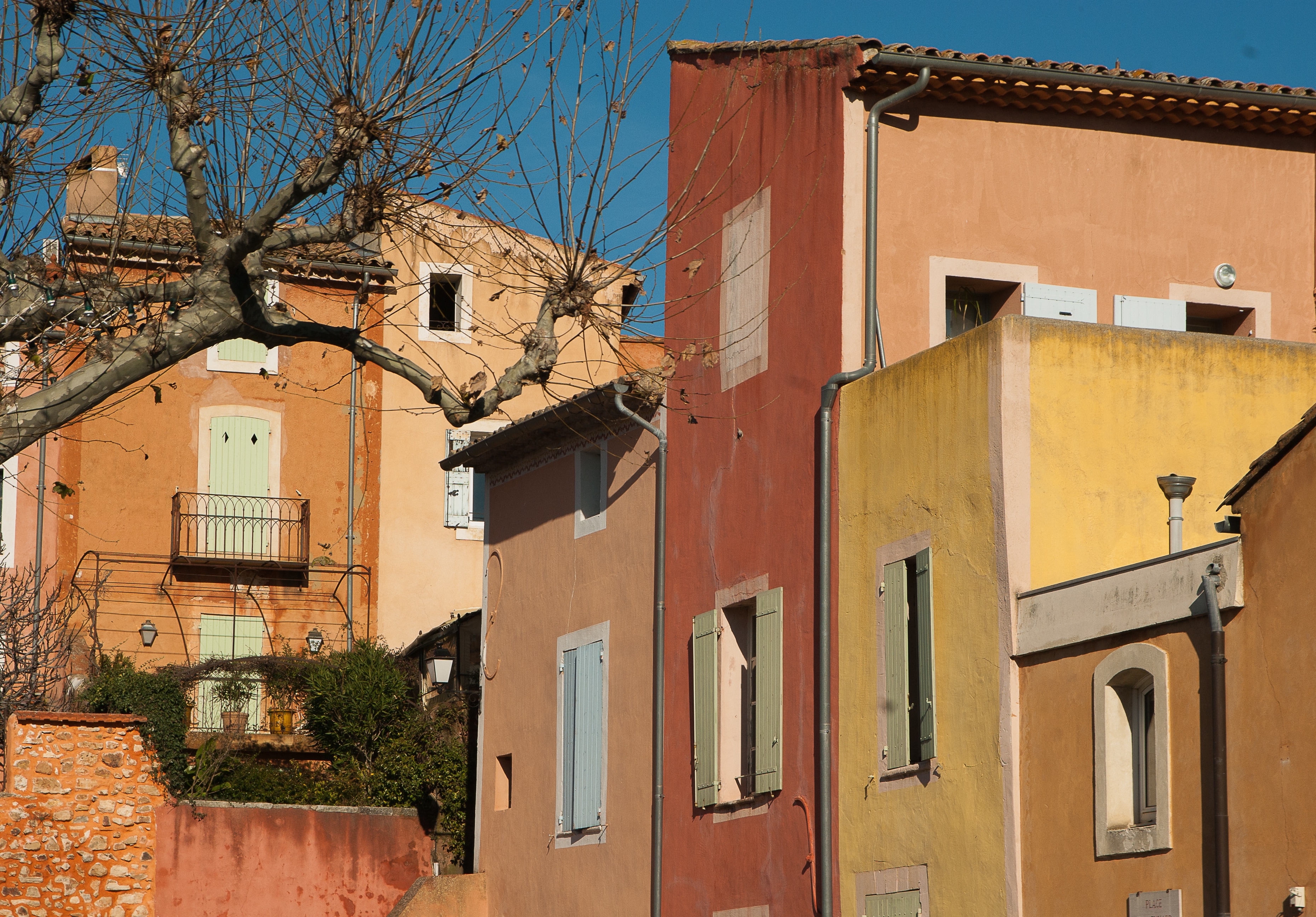 3719x2592 Roussillon, Red, Rooftops, Village, house, architecture free image
