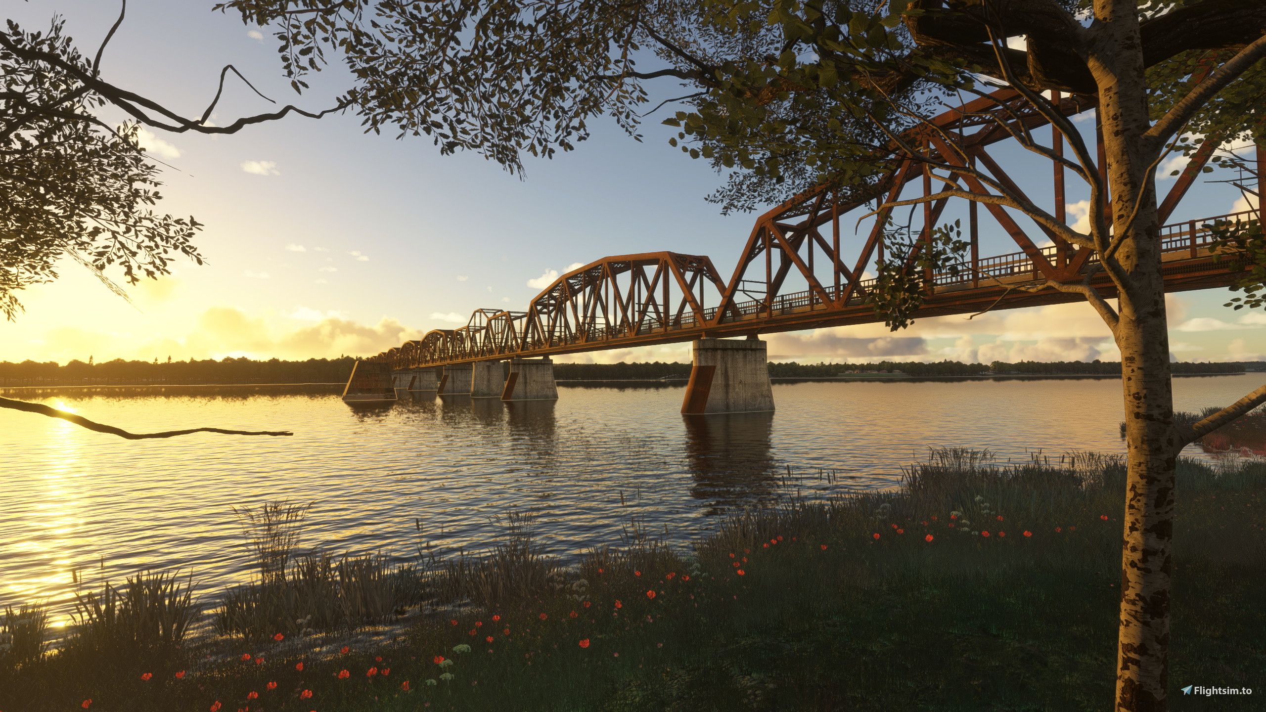 2560x1440 Walking Bridge Fredericton NB Enhancements for MSFS