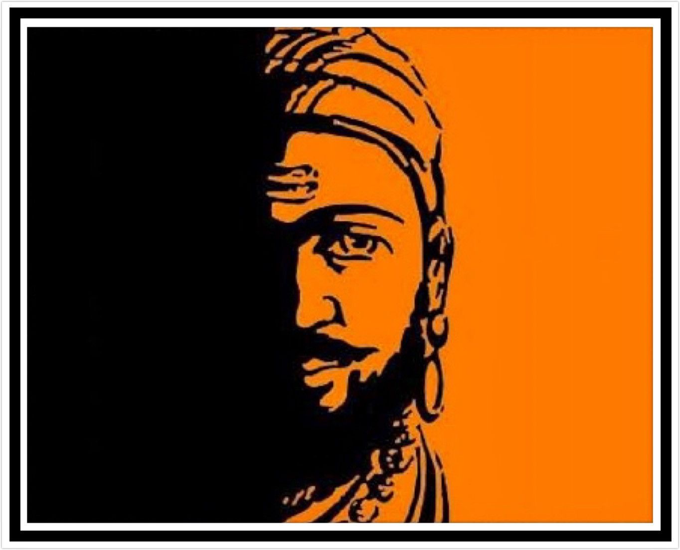 1364x1104 Shivaji Maharaj Handmade Painting
