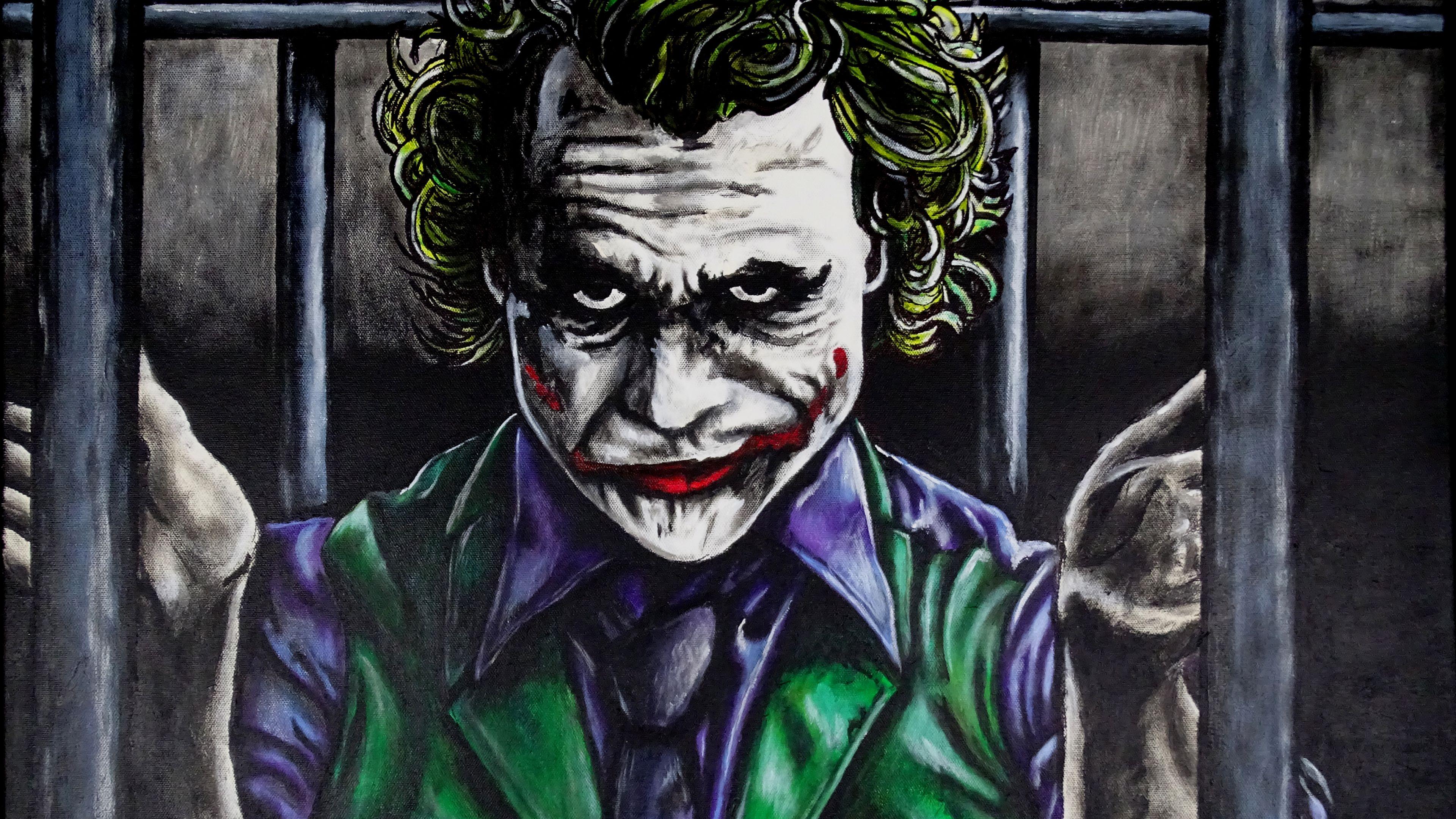 3840x2160 Wallpaper 4k Joker Behind Walls Wallpaper