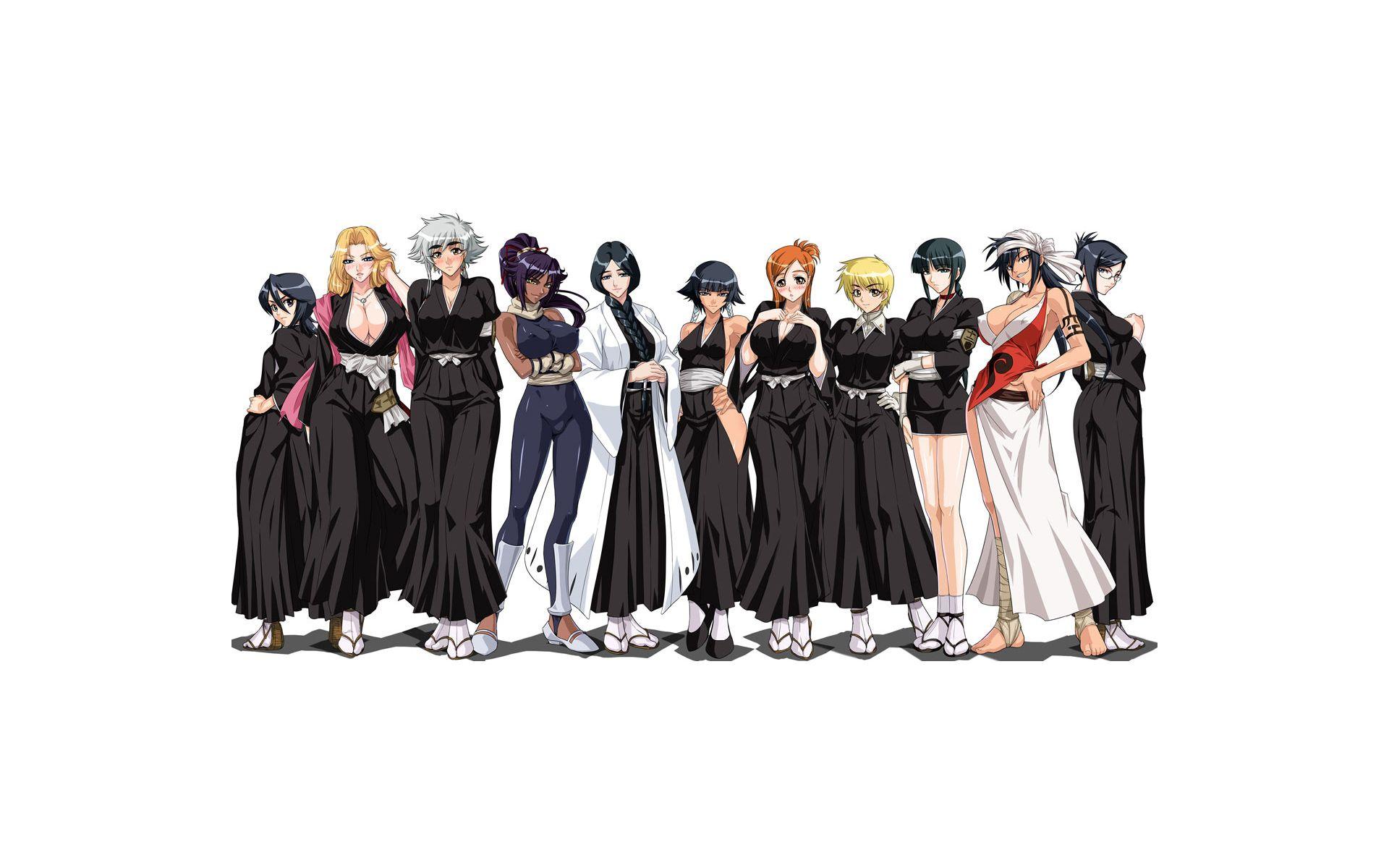 1920x1200 Bleach, Inoue Orihime, Soifon, Matsumoto Rangiku, Kurotsuchi Nemu