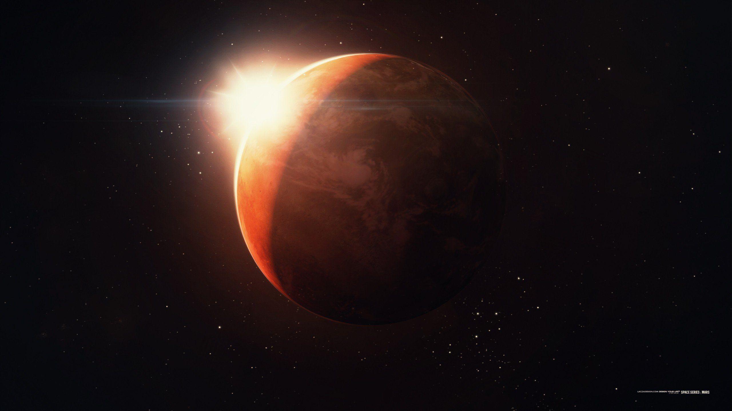 2560x1440 sun, Outer, Space, Planets, Mars, Digital, Art, Series, Space