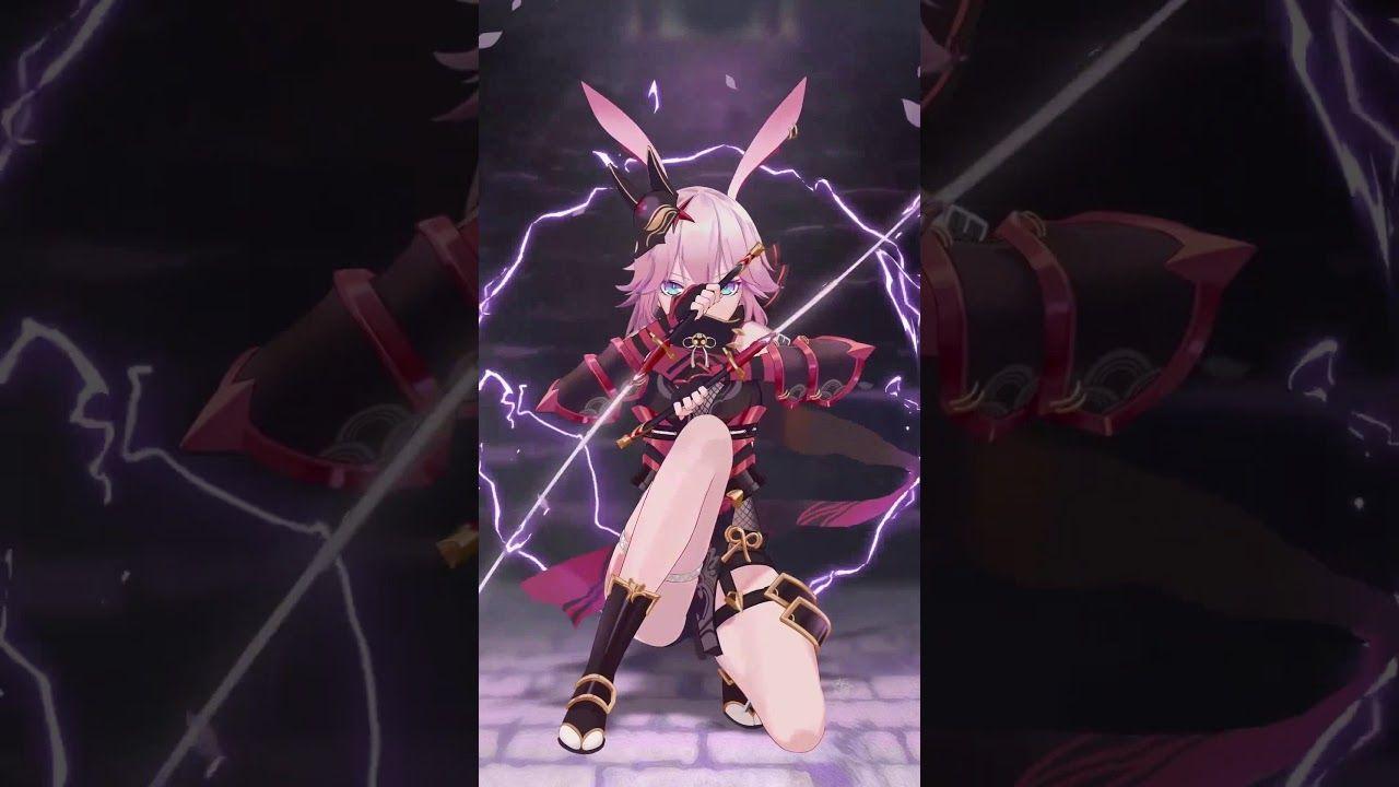 1280x720 Live Wallpaper: Honkai Impact 3 Yae Sakura Thunder Dual Blades