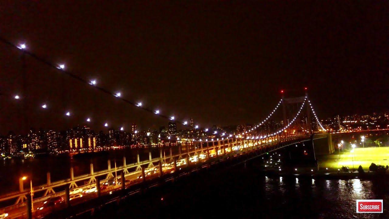 1280x720 New York City Skyline at Night HD 4K Screensaver RFK Bridge