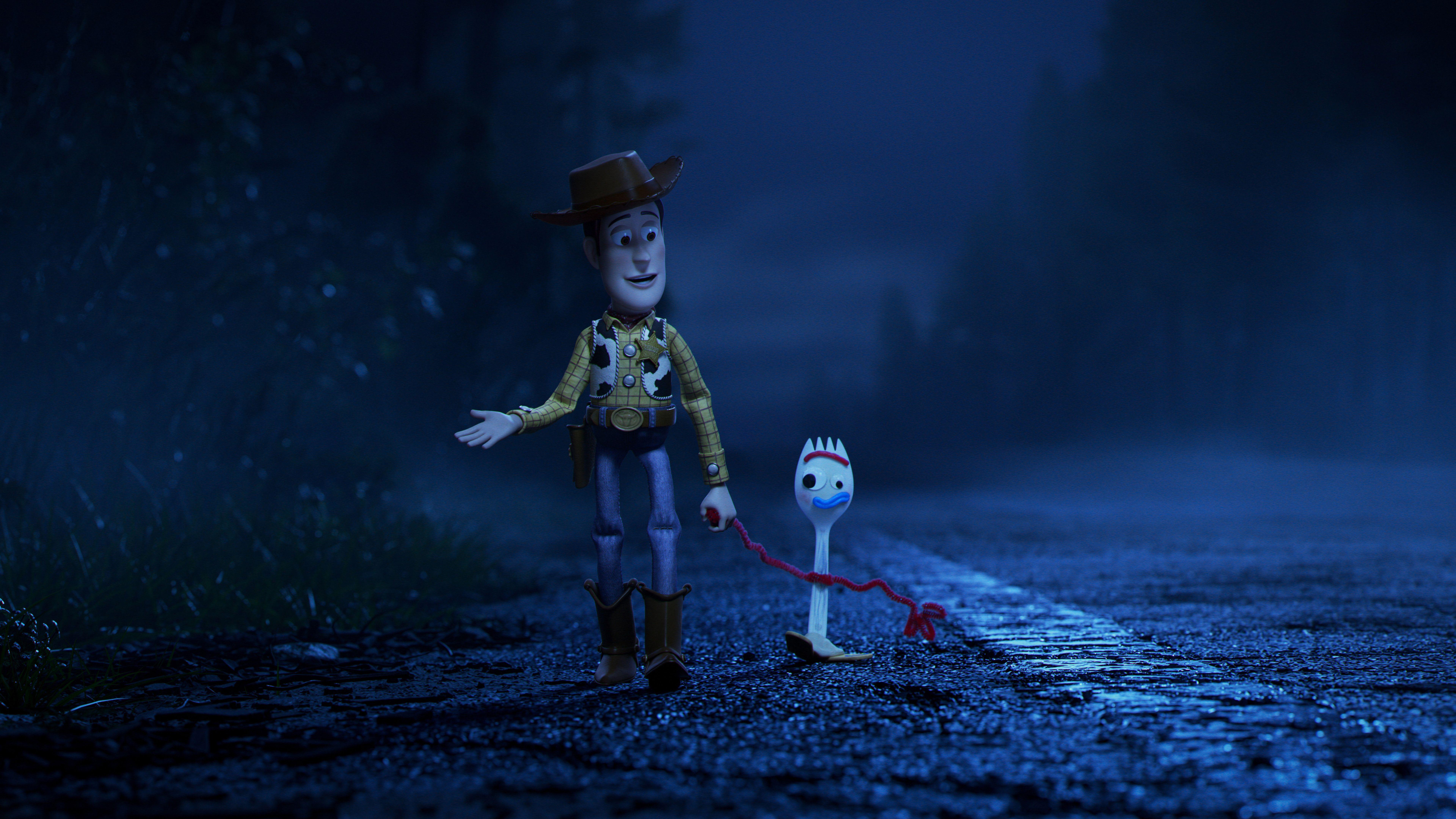 7680x4320 Toy Story 4 Woody and Forky 8K Wallpaper