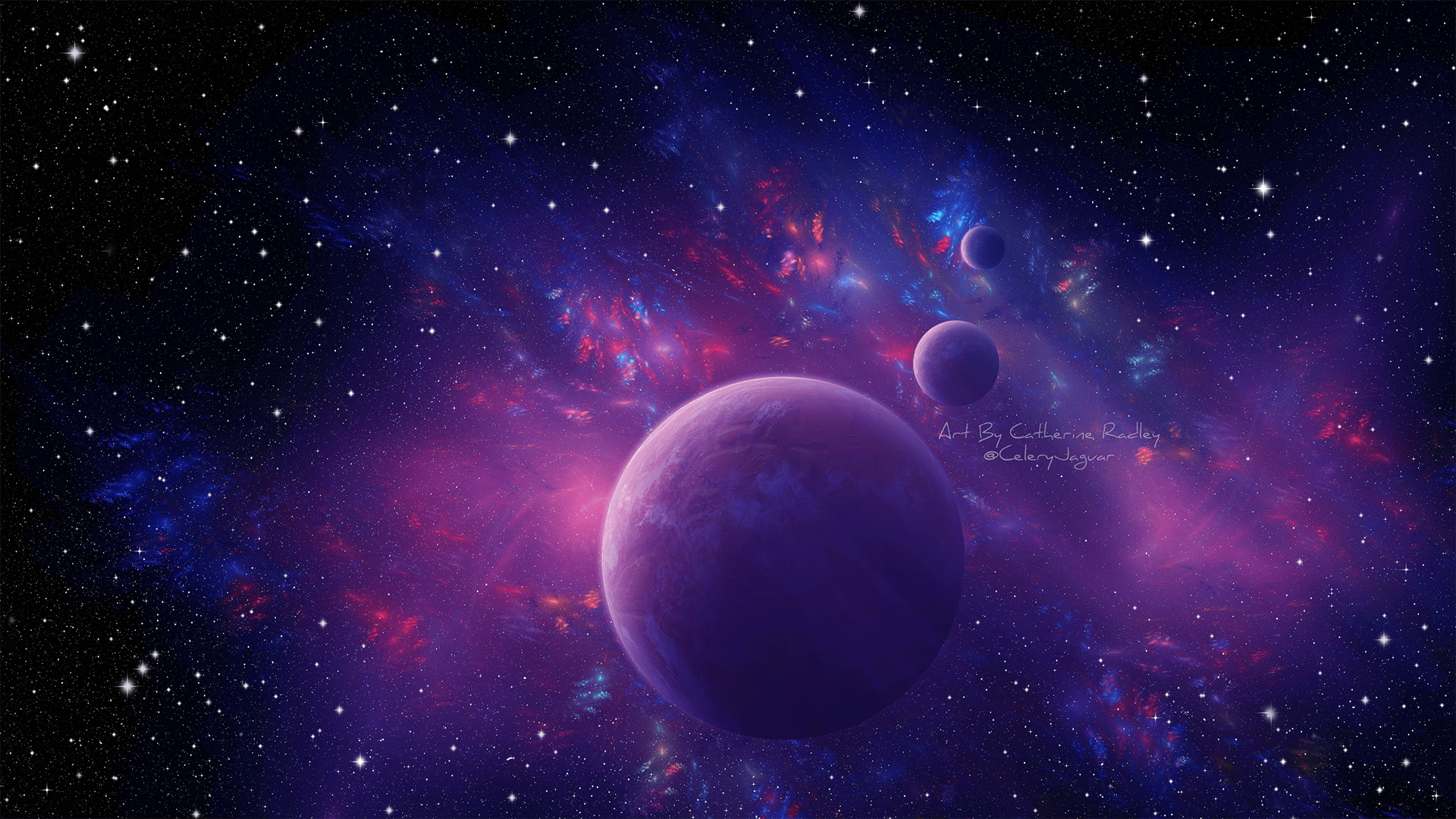 1920x1080 Purple and Blue Space HD Wallpaper. Background Imagex1080
