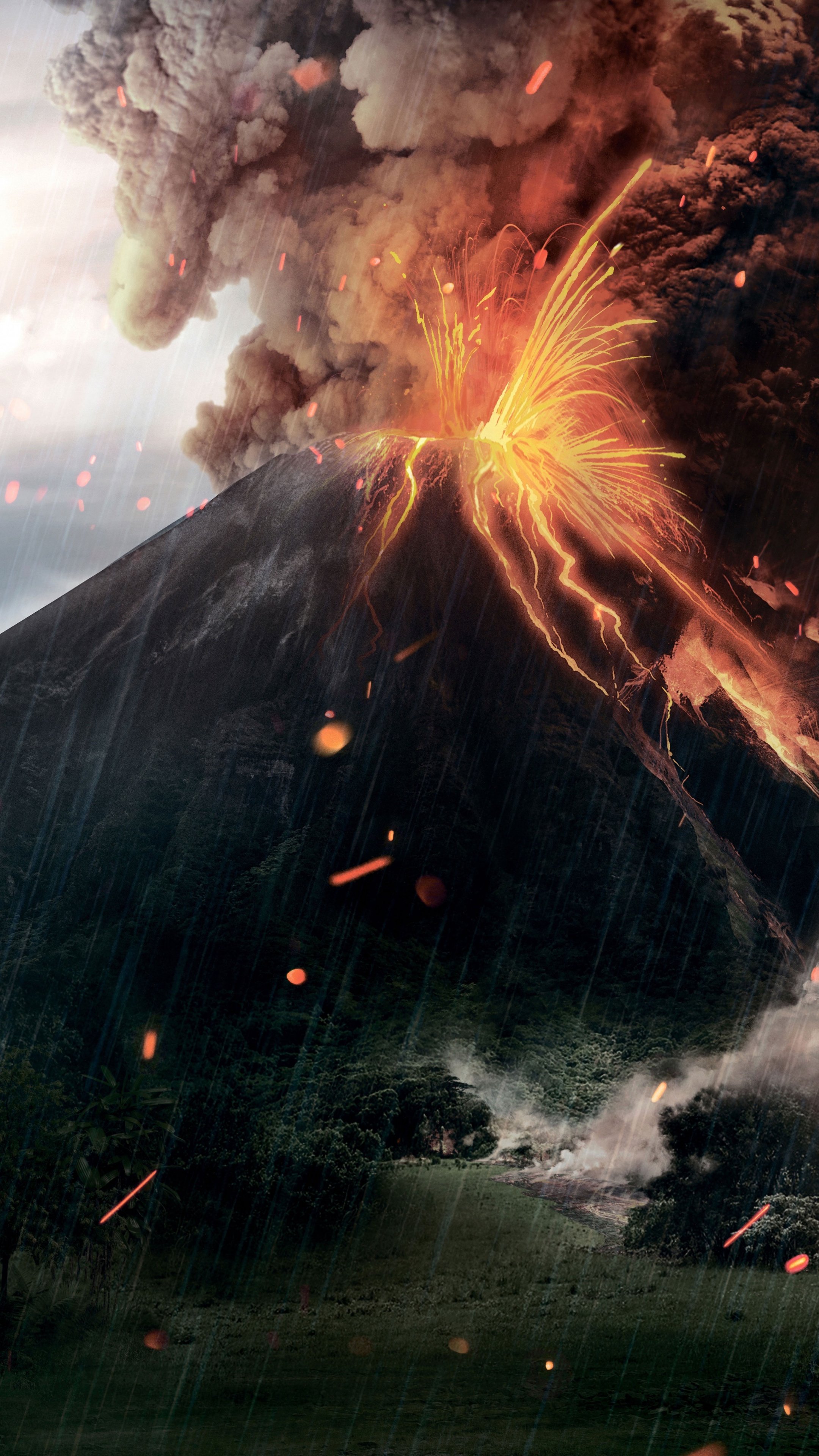 2160x3840 Mount Etna Wallpaper