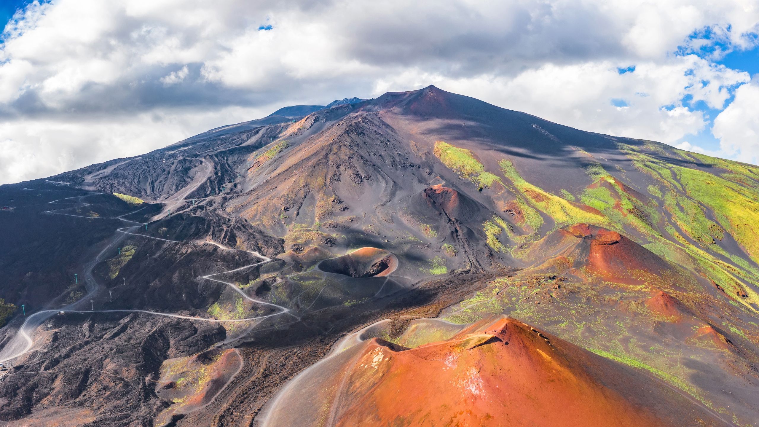 2560x1440 Mount Etna Hiking Journeys and Geological Wonders