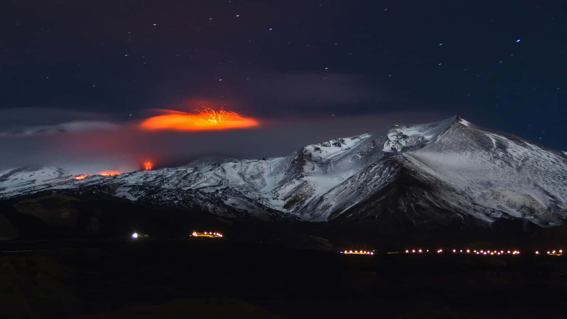 1920x1080 Mount Etna Wallpaper