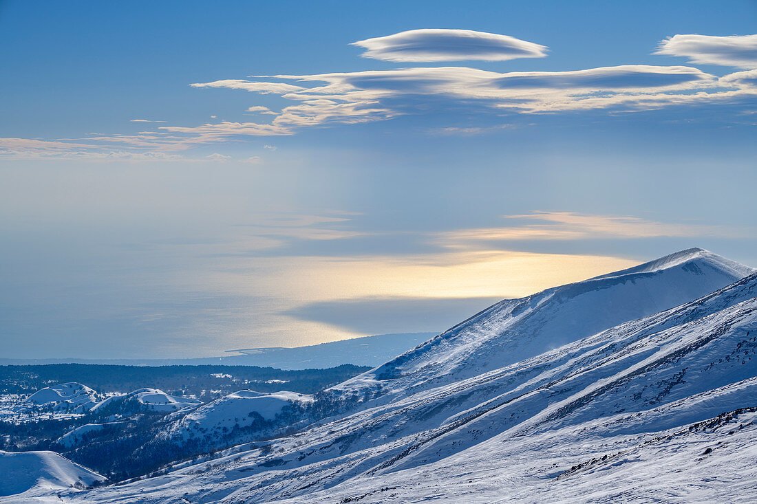 1100x733 Snow Covered Crater On Mount Etna