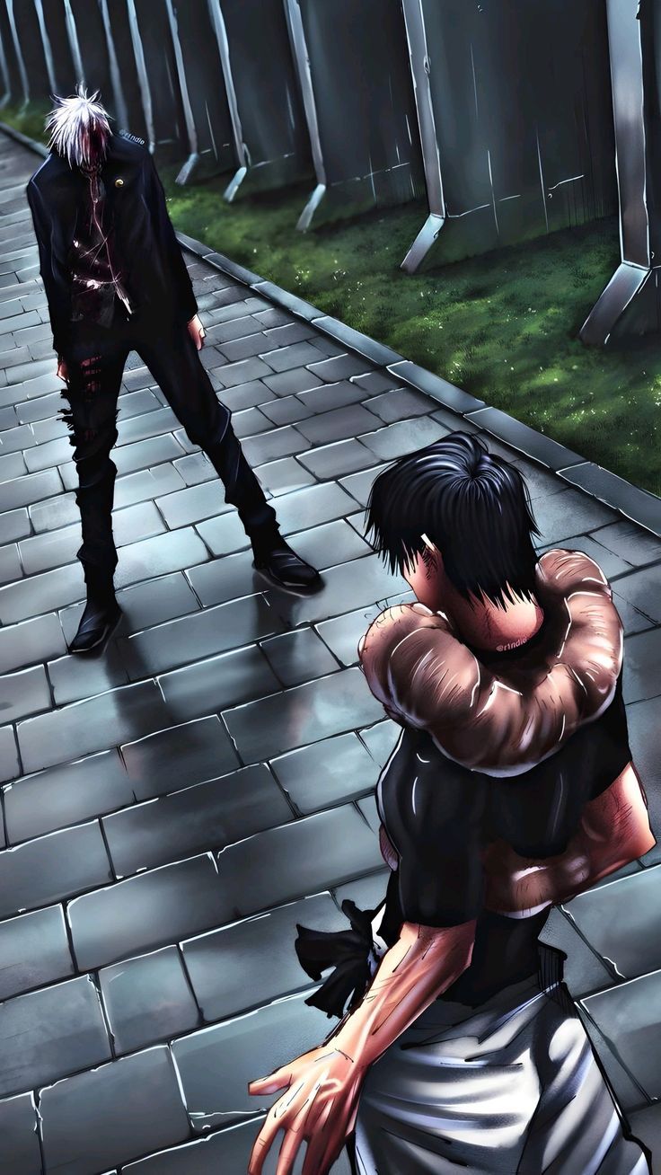736x1308 Gojo vs Toji Wallpaper 4k. Manga sanatı, Mitolojik yaratıklar, Eğlenceli resimler