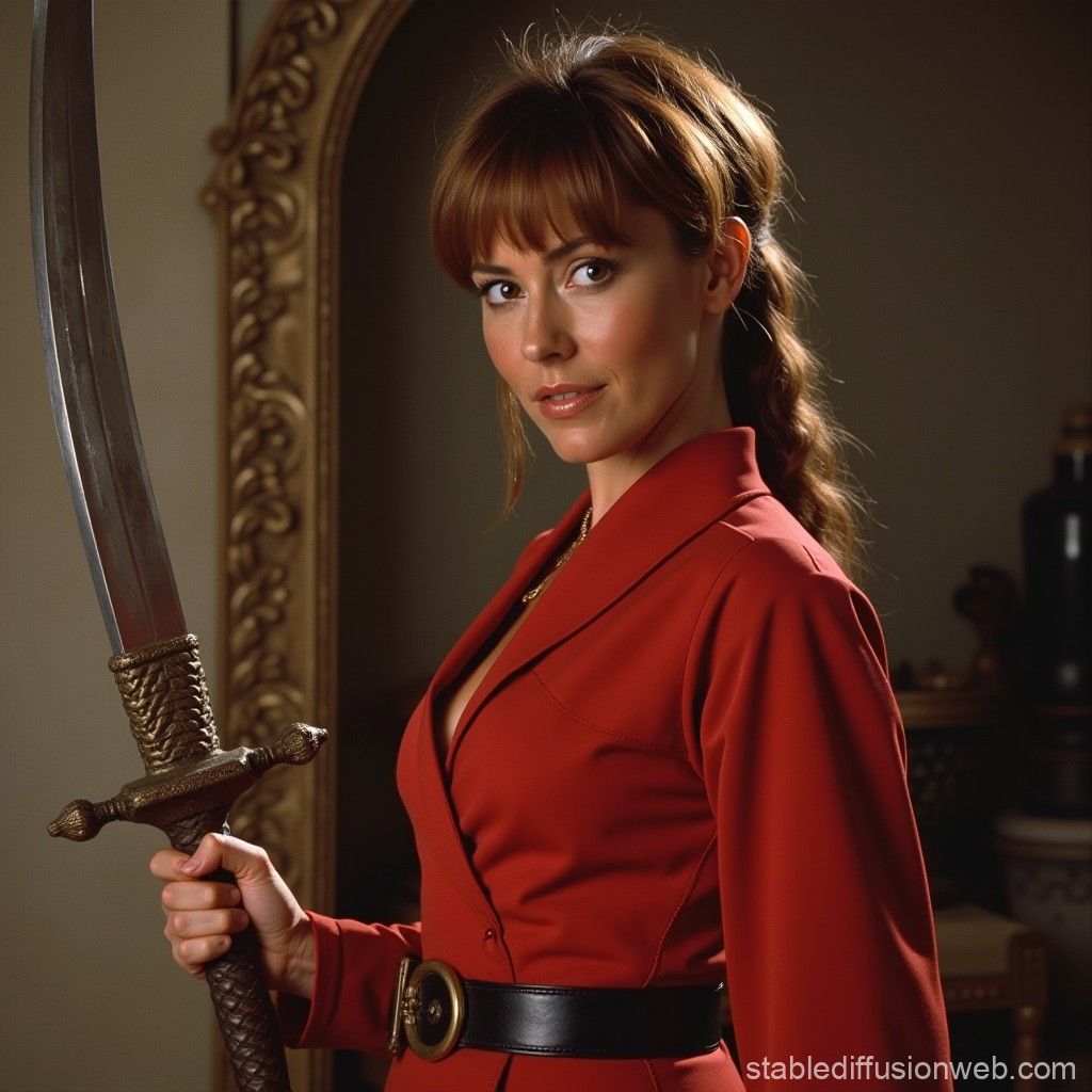 1024x1024 Cynthia Rothrock as Dune Swordmaster. Stable Diffusion Online