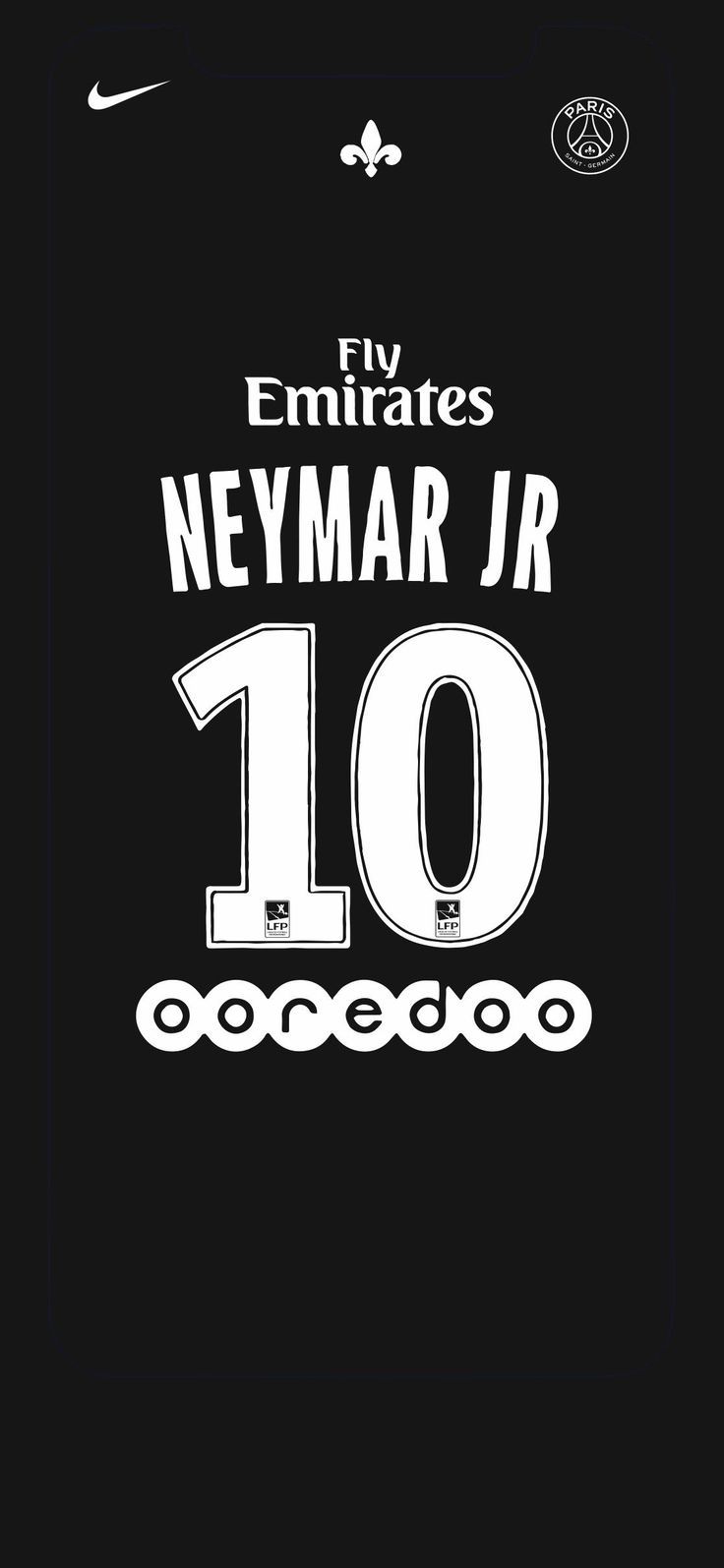 736x1595 Neymar JR Logo Wallpaper