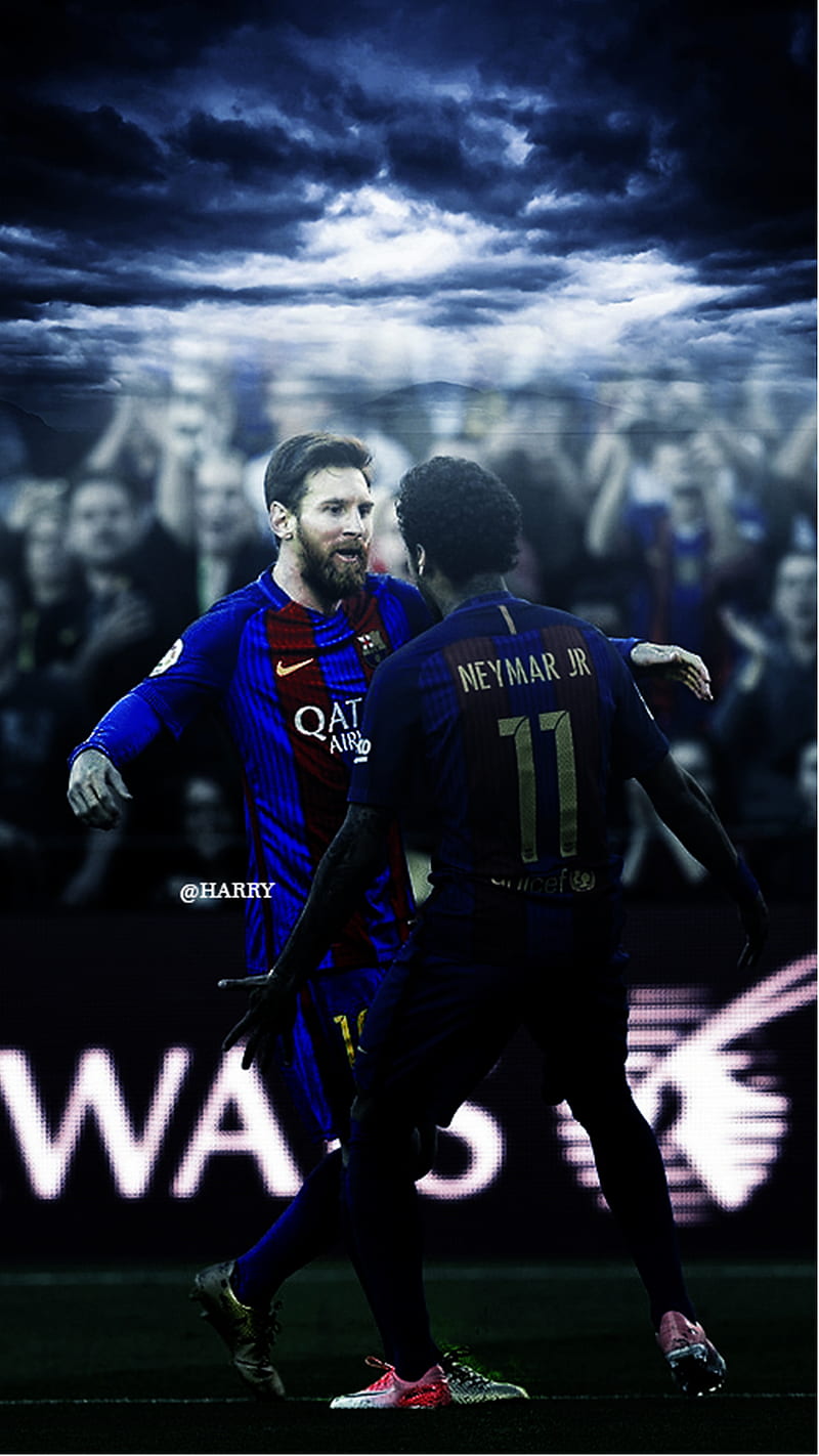 800x1422 Messi and Neymar, argentine, barcelona, laliga, spain, HD phone wallpaper