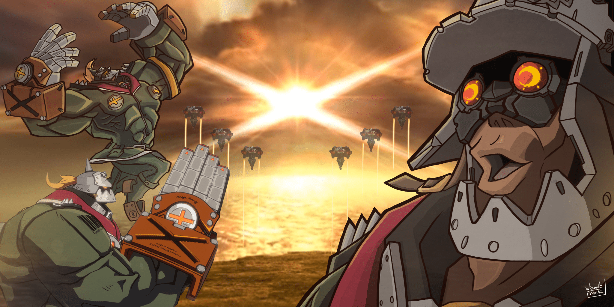2048x1024 HEAVENLY POGTEMKIN BUSTER by WizardoFrank on Newgrounds