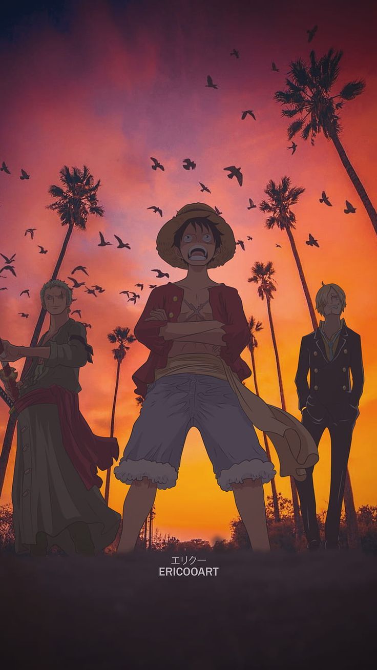 736x1308 Luffy Zoro Sanji Wallpaper Aesthetic