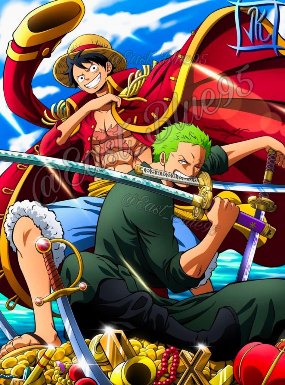 947x1280 Luffy And Zoro Phone Wallpaper