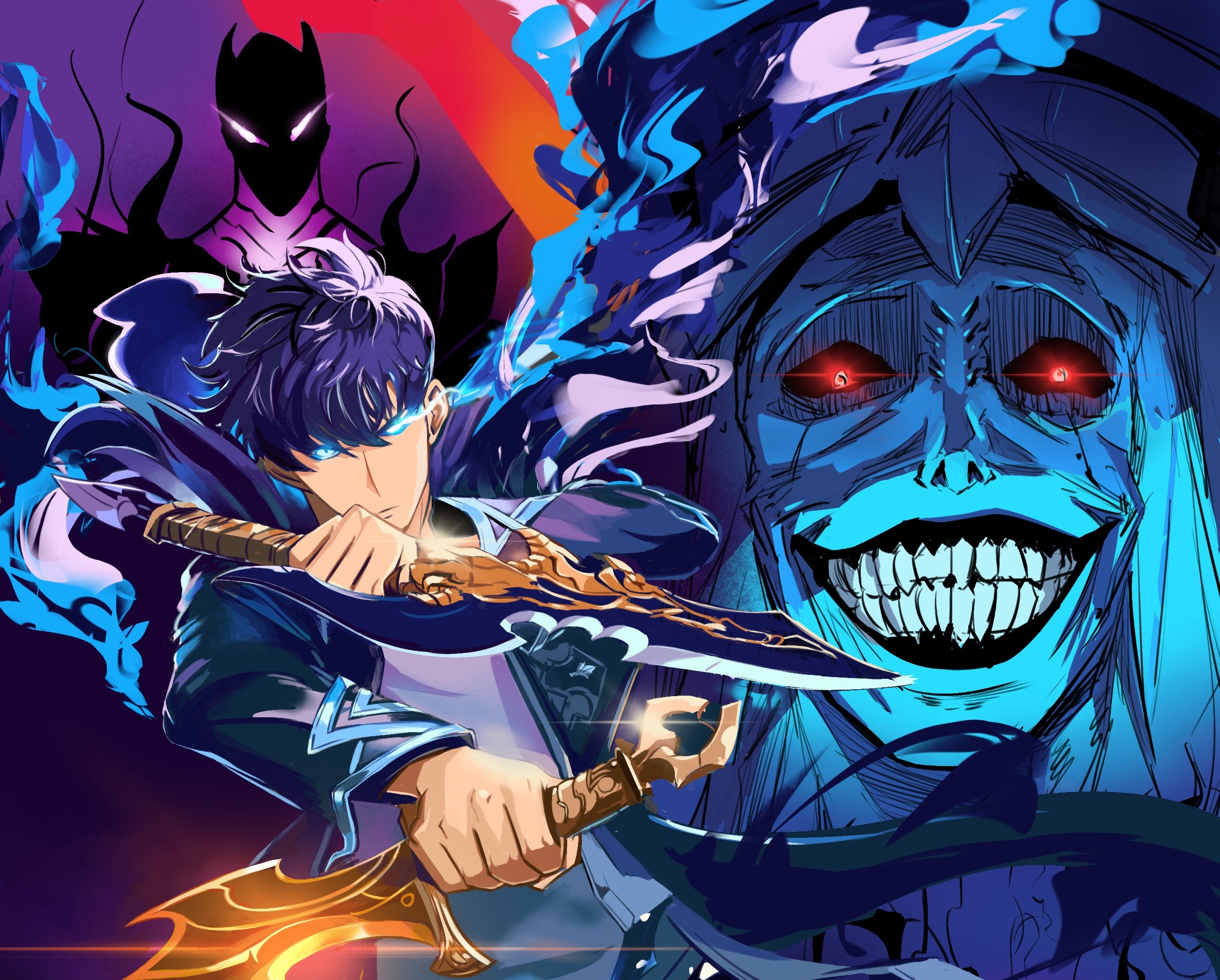 2480x1992 Statue Of God HD Solo Leveling Digital Wallpaper, HD Anime 4K Wallpaper, Image and Background