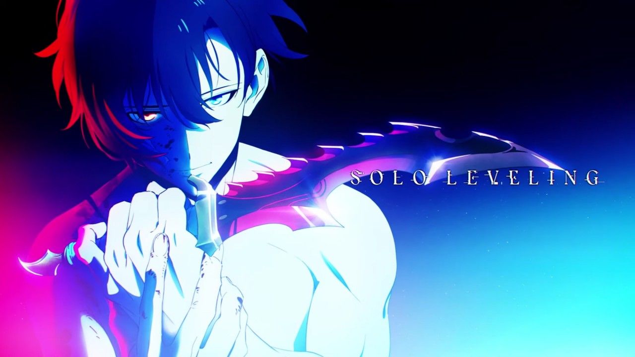 1280x720 Sung Jin Woo Blue Background HD Solo Leveling Wallpaper