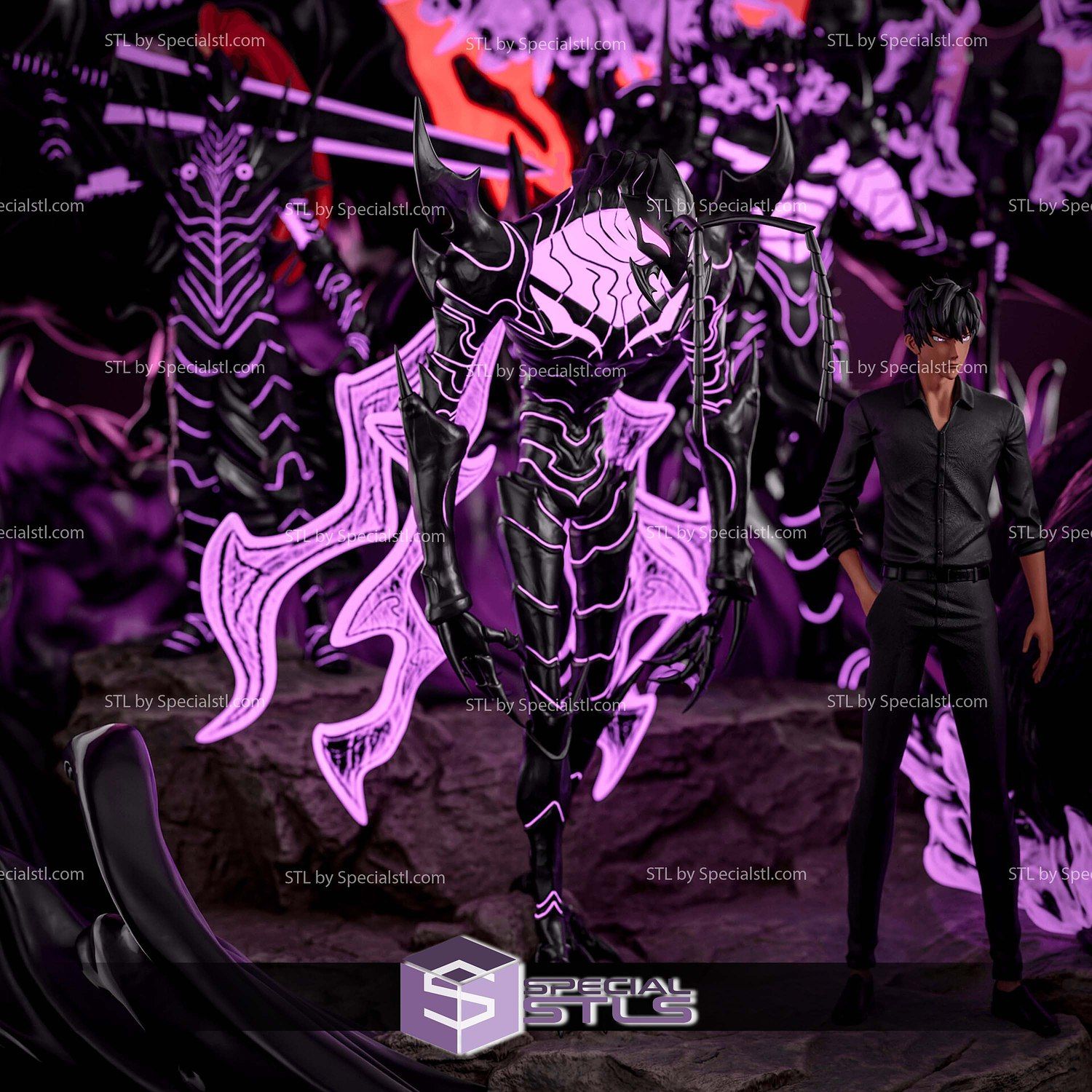 1500x1500 Solo Leveling Epic Diorama STL Files