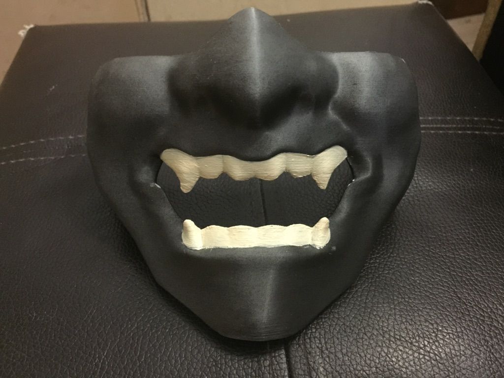 1024x768 3D Printable Samurai Half Mask (Mempo)