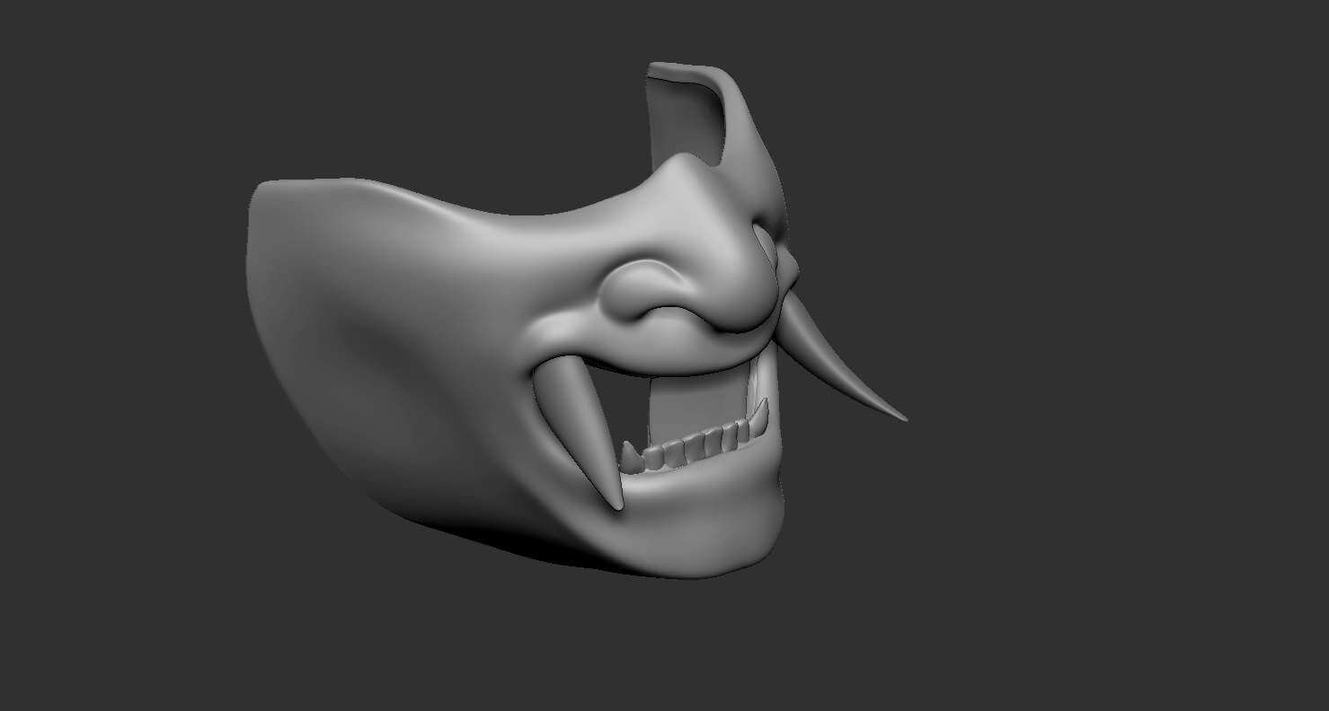 1479x792 Samurai Mempo Oni Mask