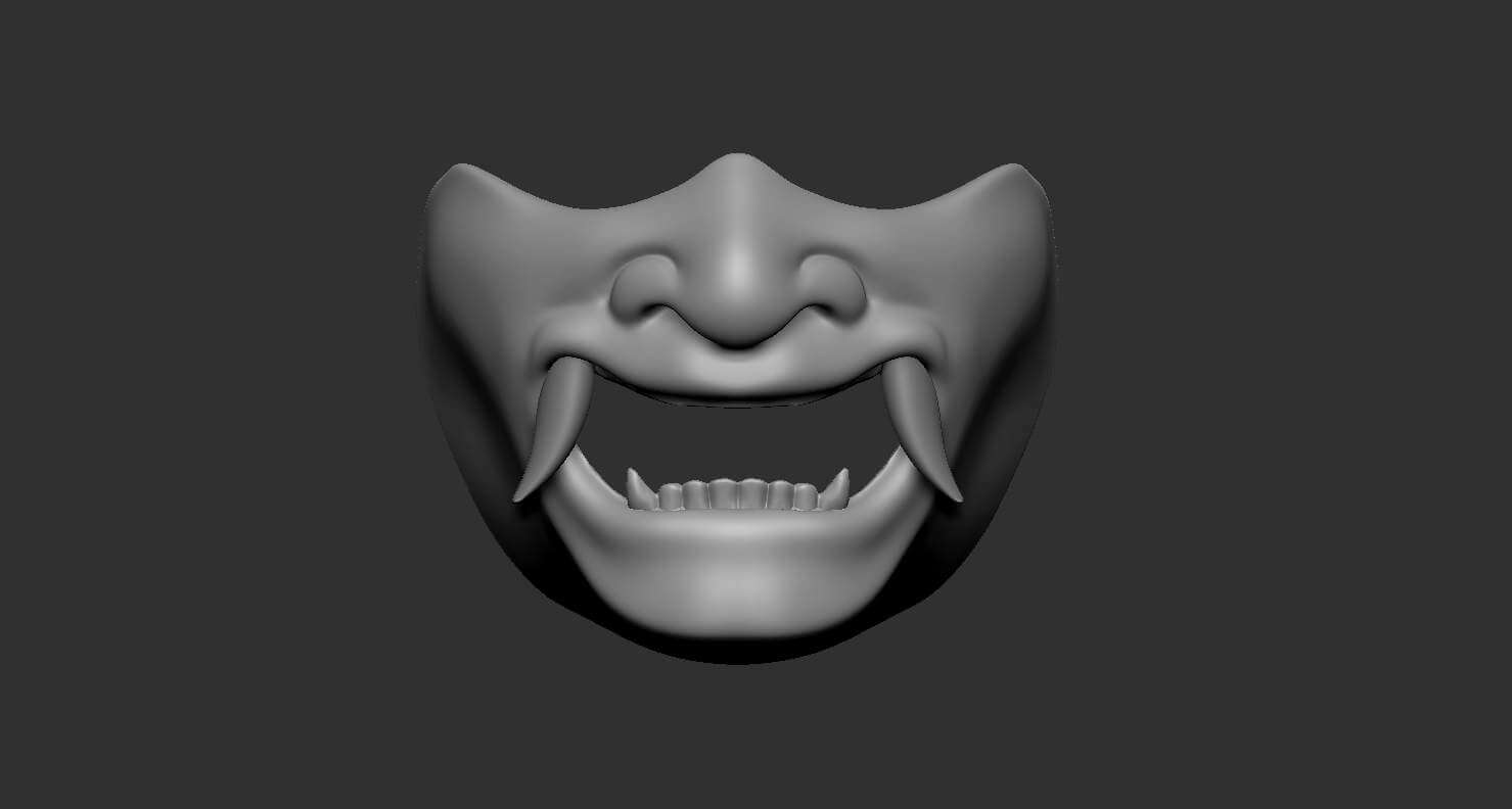 1479x792 Samurai Mempo Oni Mask
