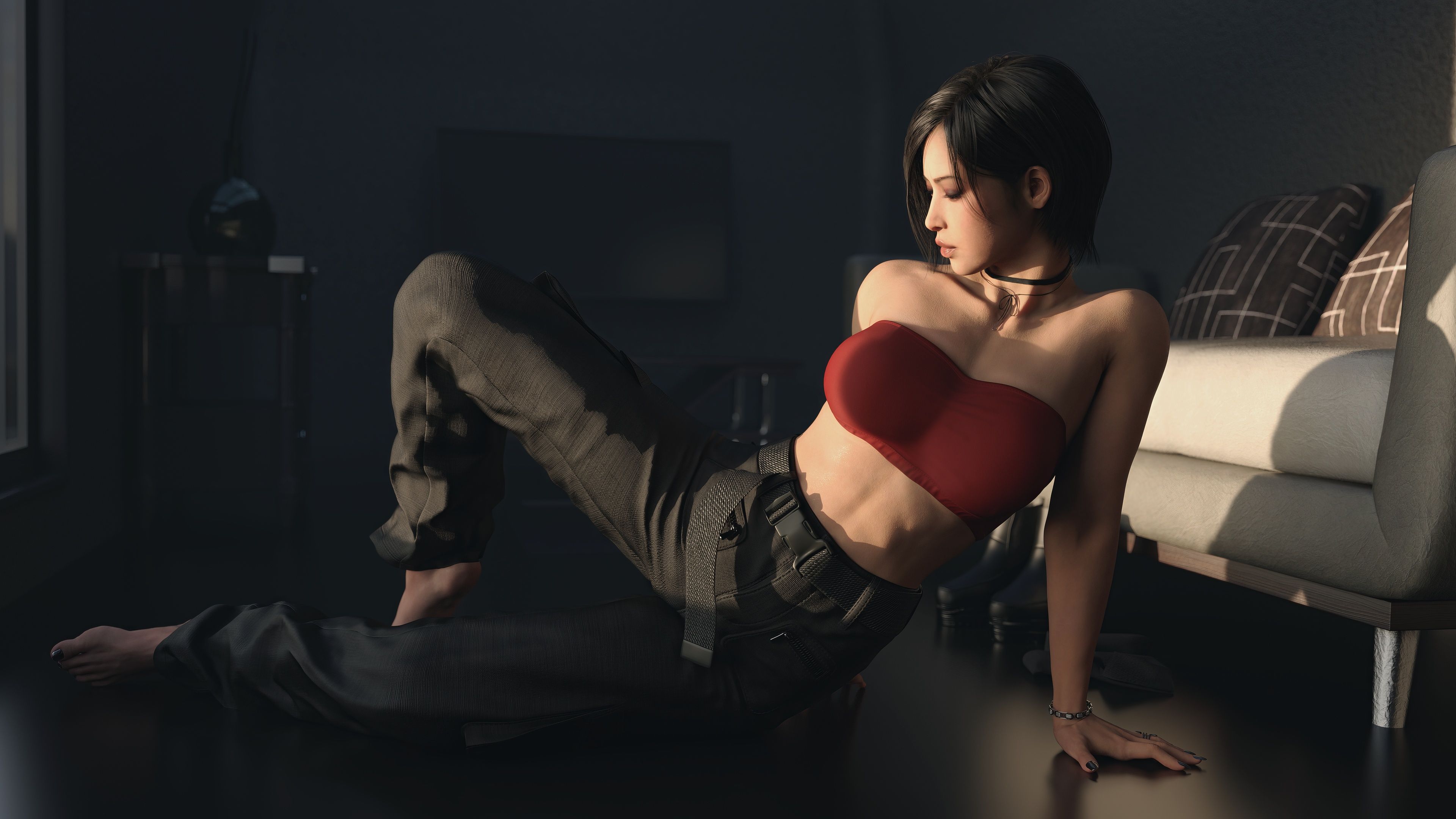 3840x2160 Wallpaper fan art, Ada Wong, Digital 3D, Resident Evil 4 Remake, Nixee3D for mobile and desktop, section игры, resolution 3840x2160
