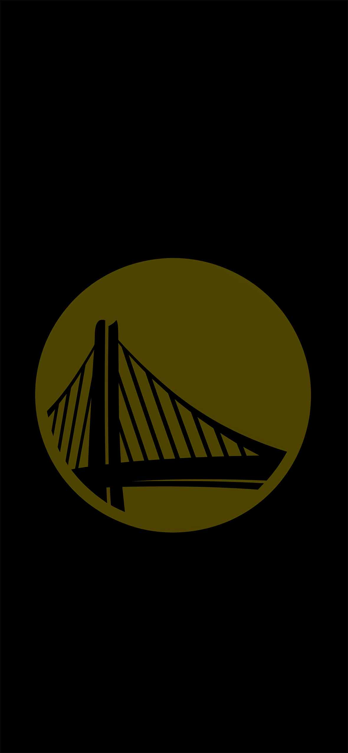 1180x2554 Golden State Warriors Logo Minimalist Wallpaper