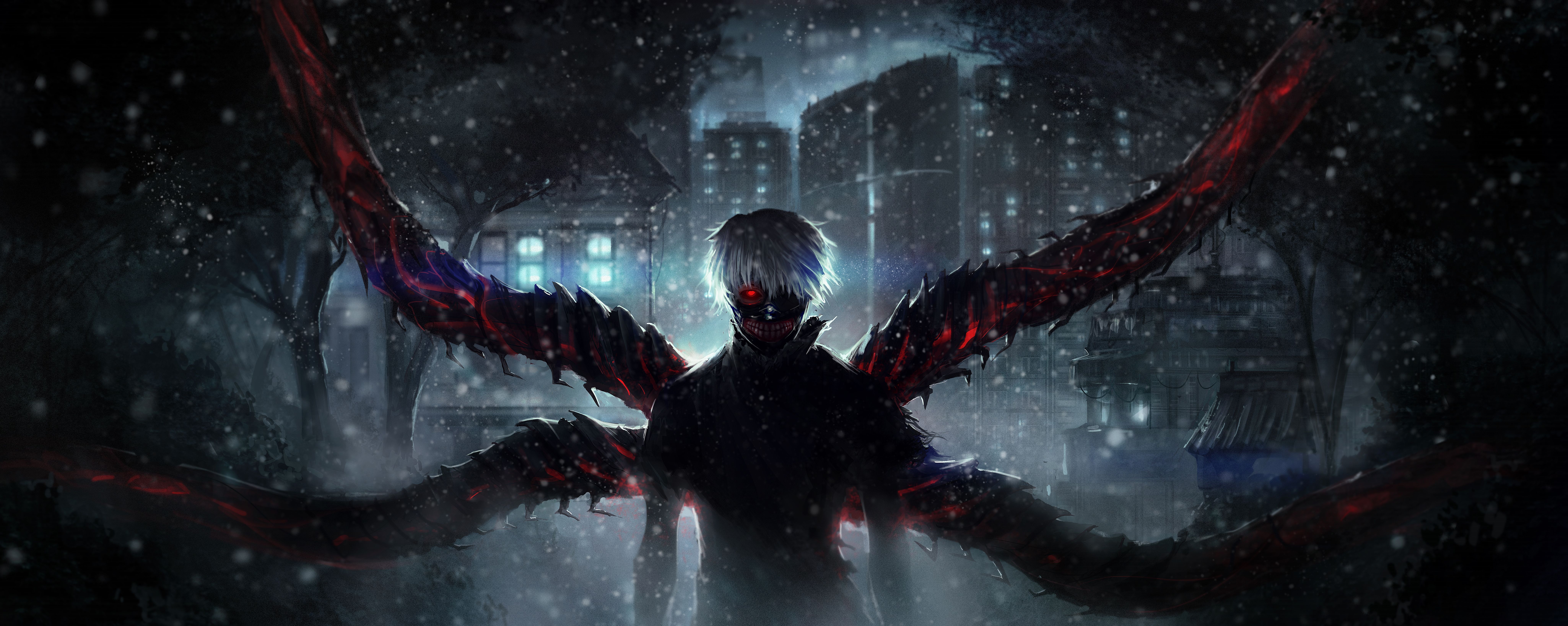 8200x3276 Ken Kaneki Wallpaper 4K, 8K, Kakuja, Tokyo Ghoul, 5K