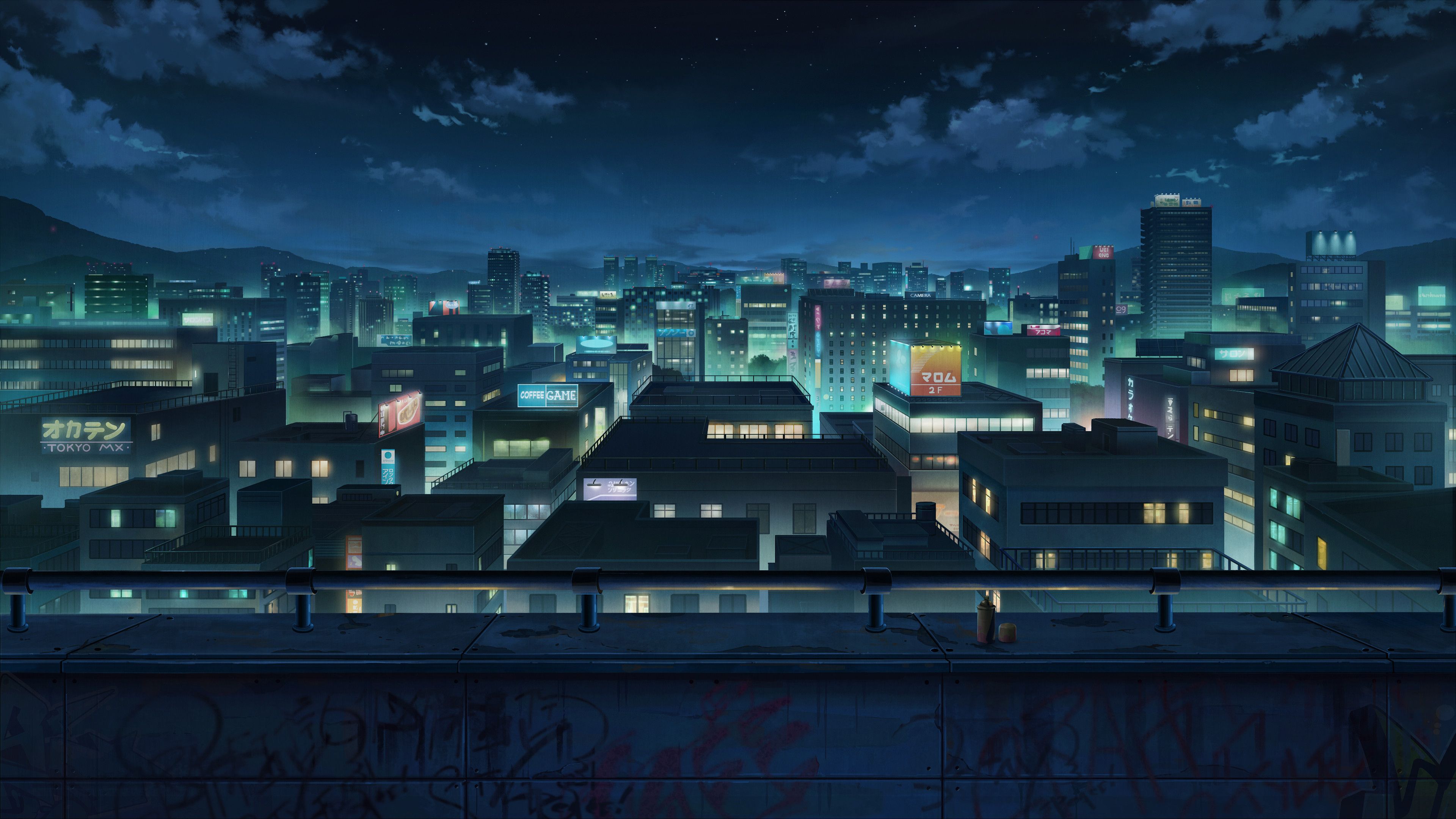 3840x2160 Tokyo Night Cityscape Anime Wallpaper, HD Artist Wallpaper, 4k Wallpaper, Image, Background, Photos and Picture