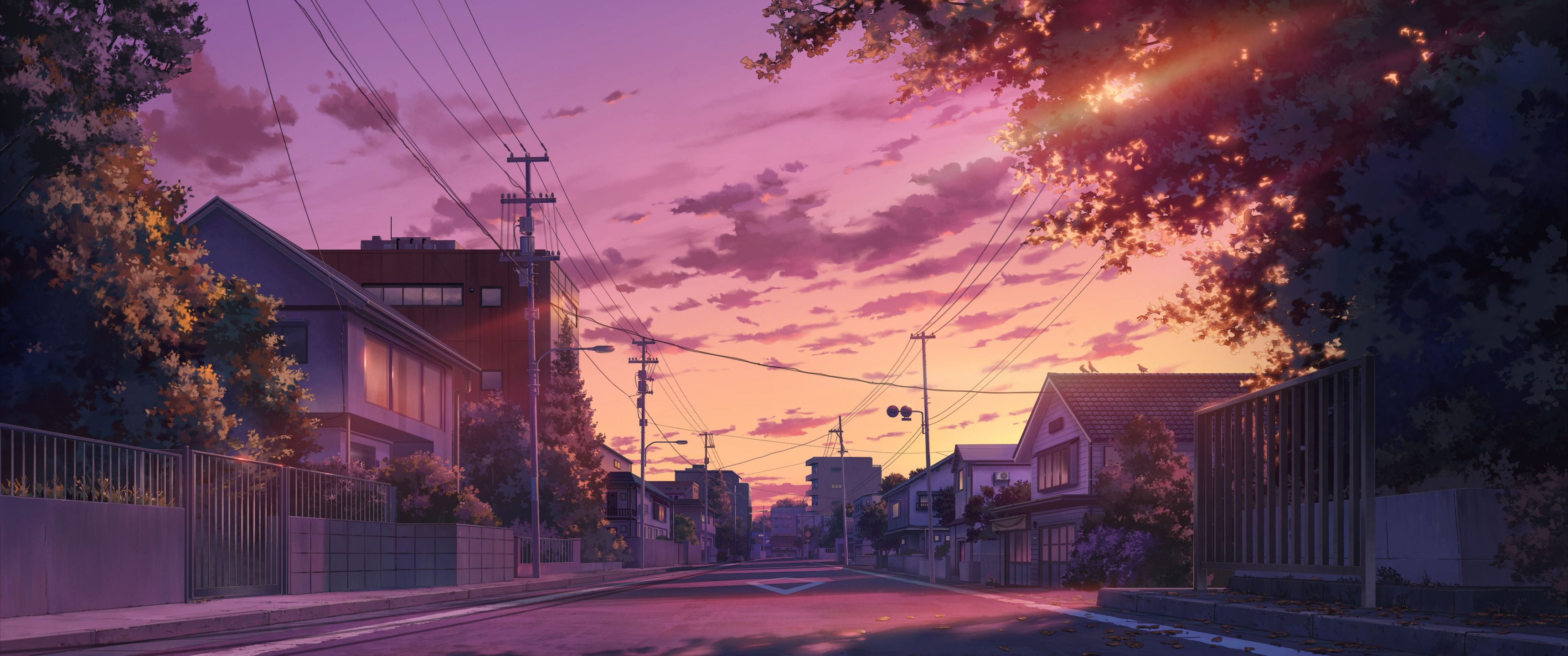 3440x1440 Japan House Orange Sky Calm UltraWide Quad HD 1440P , HD 4k Wallpaper, Image, Background, Photos and Picture