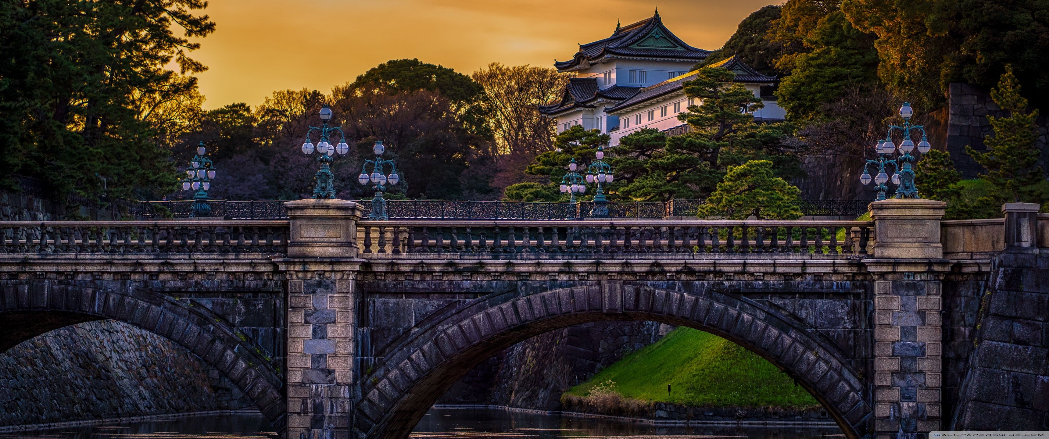3440x1440 Tokyo Imperial Palace 4K UHD Wallpaper for UltraHD Desktop and TV : Widescreen and UltraWide Display : Smartphone and Tablet Devices