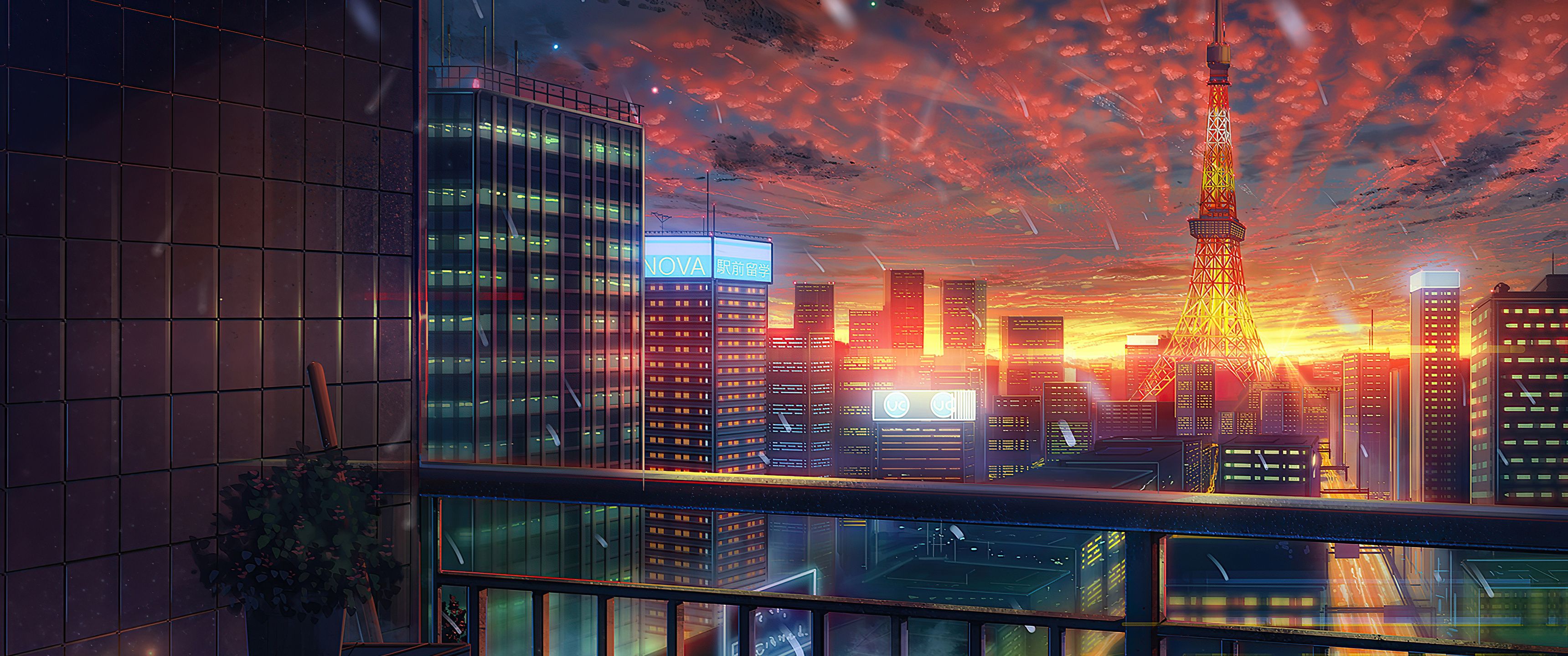 3440x1440 Daimon Tokyo Buildings Lights Tower 4k UltraWide Quad HD 1440P , HD 4k Wallpaper, Image, Background, Photos and Picture