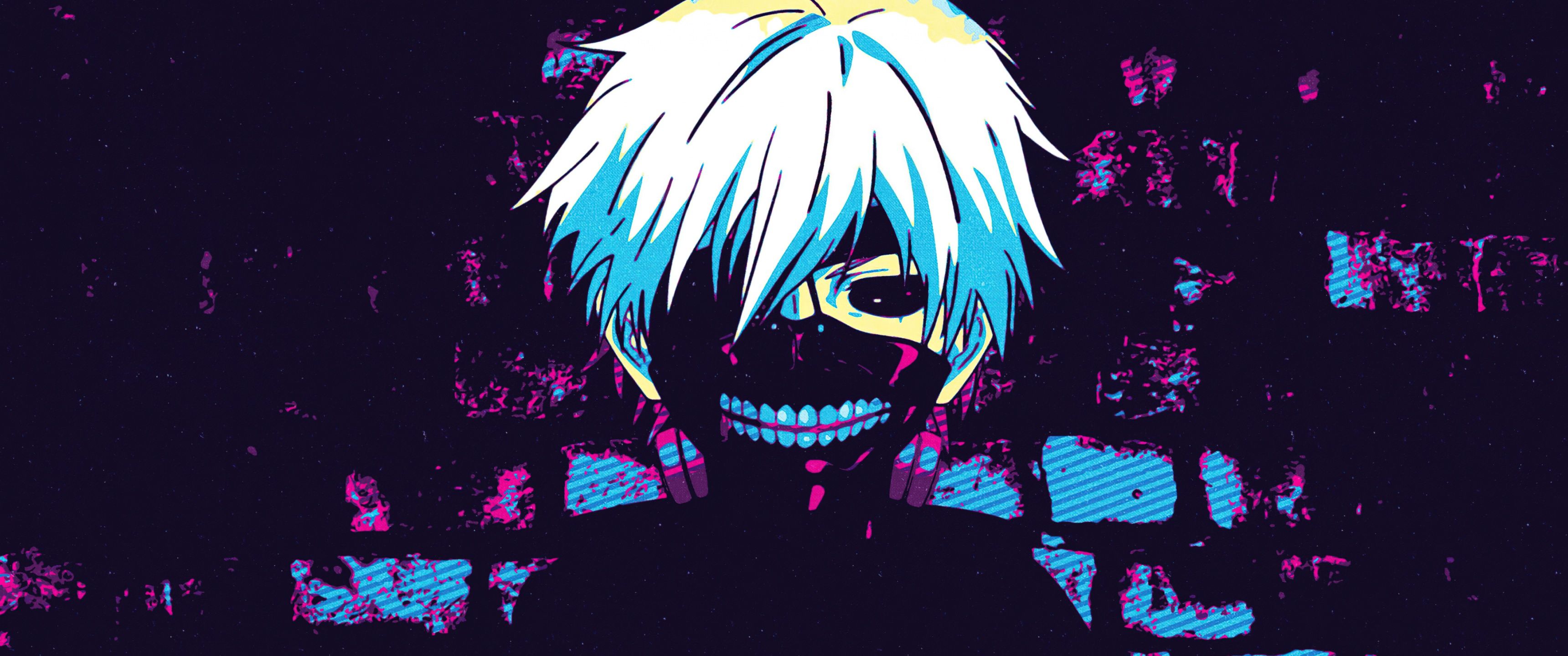 3440x1440 Ken Kaneki Wallpaper 4K, Digital Art, Tokyo Ghoul