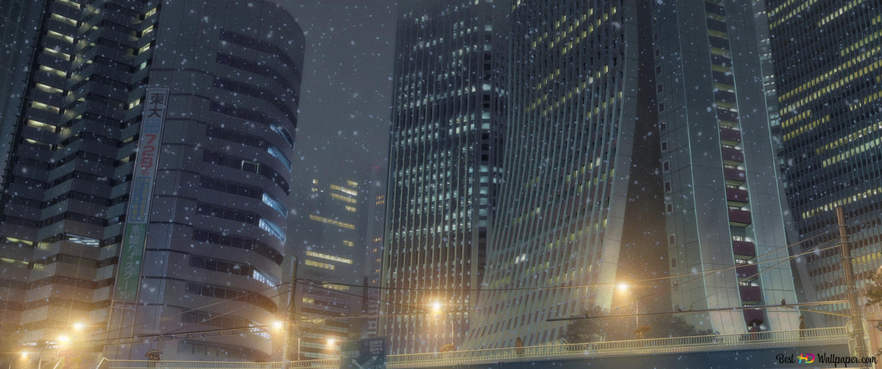 3440x1440 Your name at night 4K wallpaper download