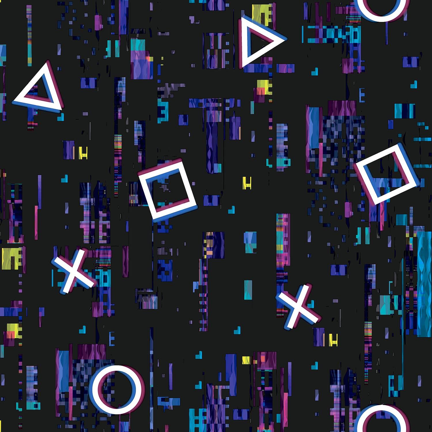1500x1500 Futuristic Neon Geometric Gamer Wallpaper