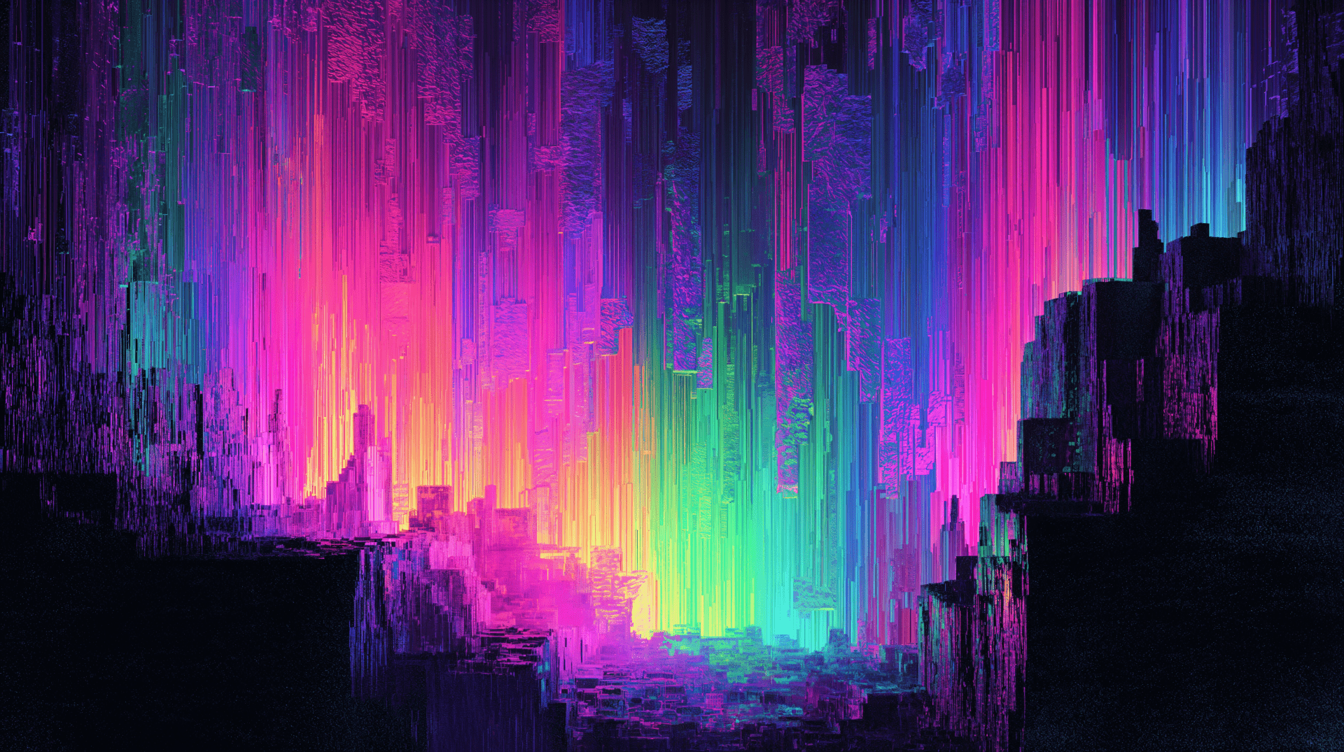 1920x1075 4K Ultra HD Artistic Glitch Vortex Wallpaper