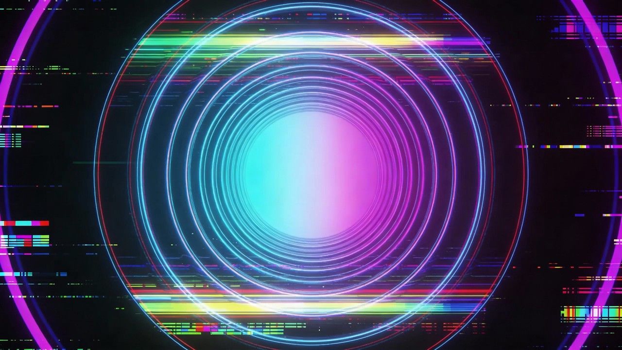 1280x720 Free Digital Portal Glitch Image, Neon, Portal