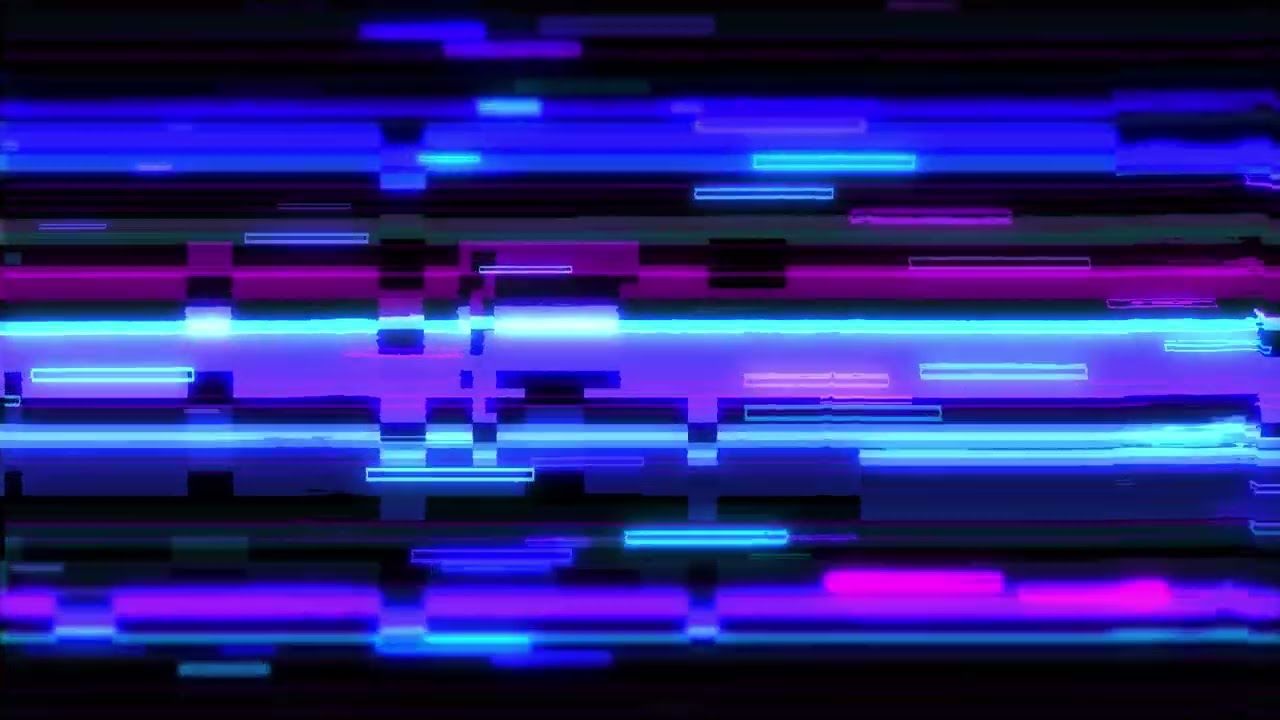 1280x720 Tech Glowing Neon Glitch LinesK Relaxing Screensaver