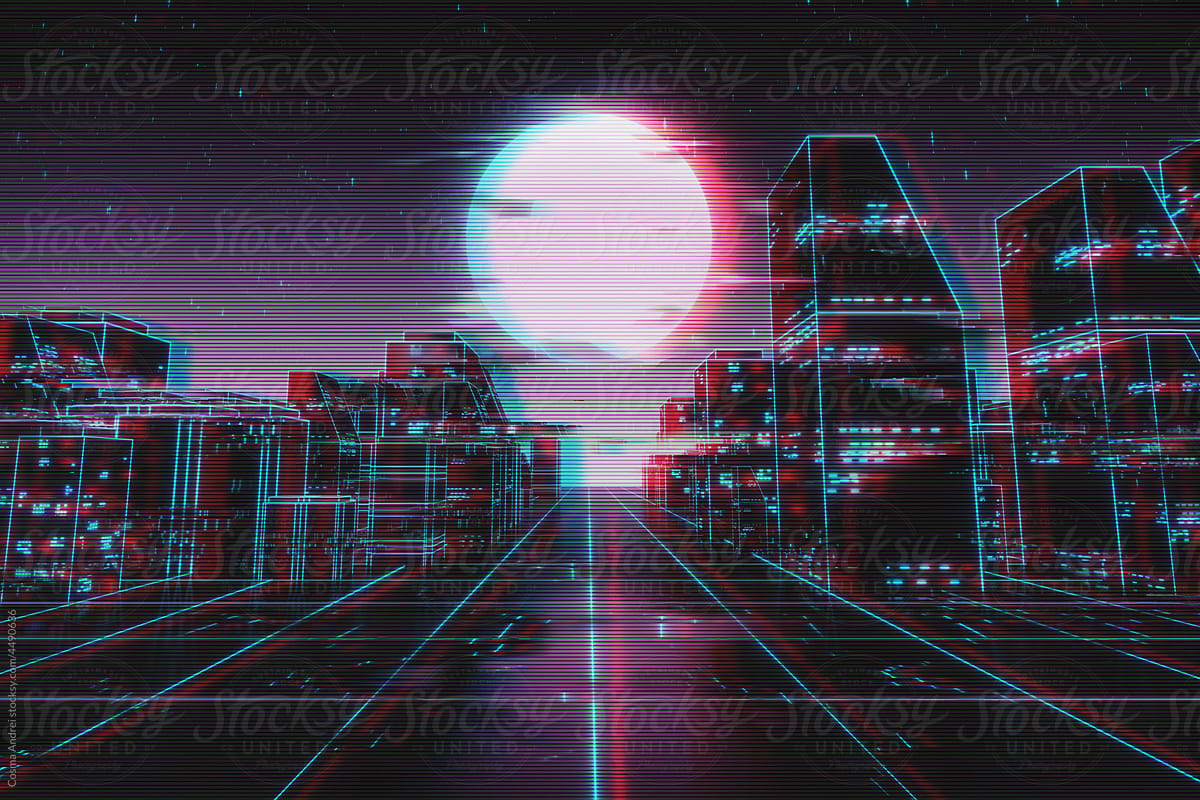 1200x800 Abstract glitch art background