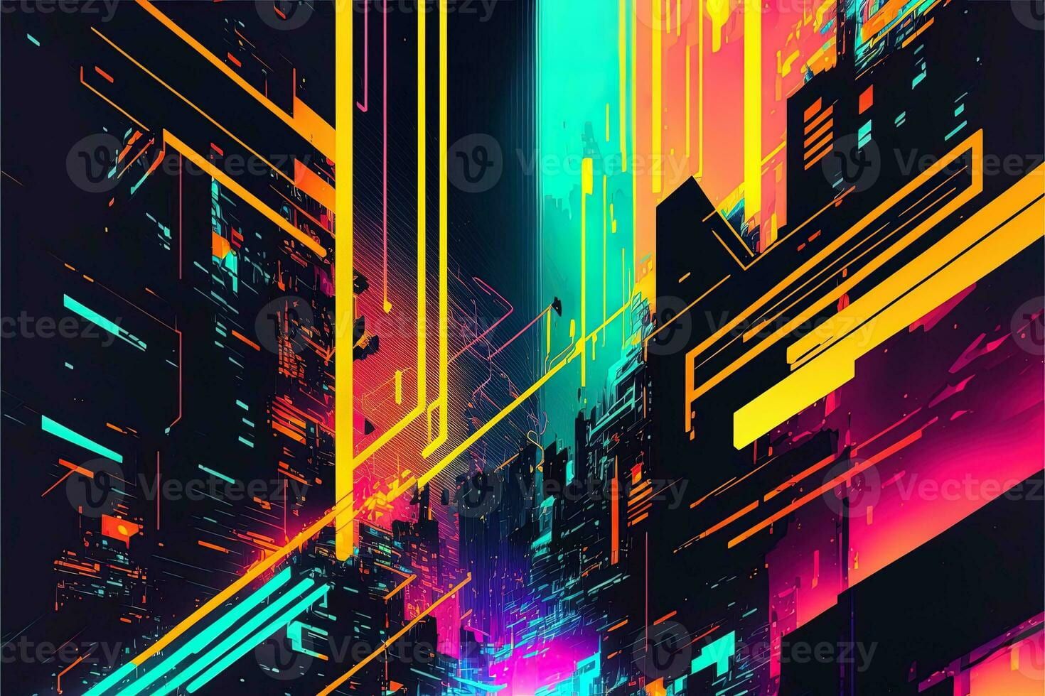 1470x980 Abstract Background With Interlaced Digital Glitch And Distortion Effect Futuristic Cyberpunk Design Retro Futurism Web Punk Rave 80s 90s Cyberpunk Aesthetic Techno Neon Colors Generative Ai Photo. Angel Digital Sketchbook
