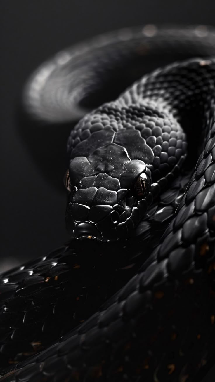 736x1308 Wallpaper snake, skin, scales, black, art, Animals 4K by AIArtIO. Download wallpaper snake, skin, scales, black, art for free