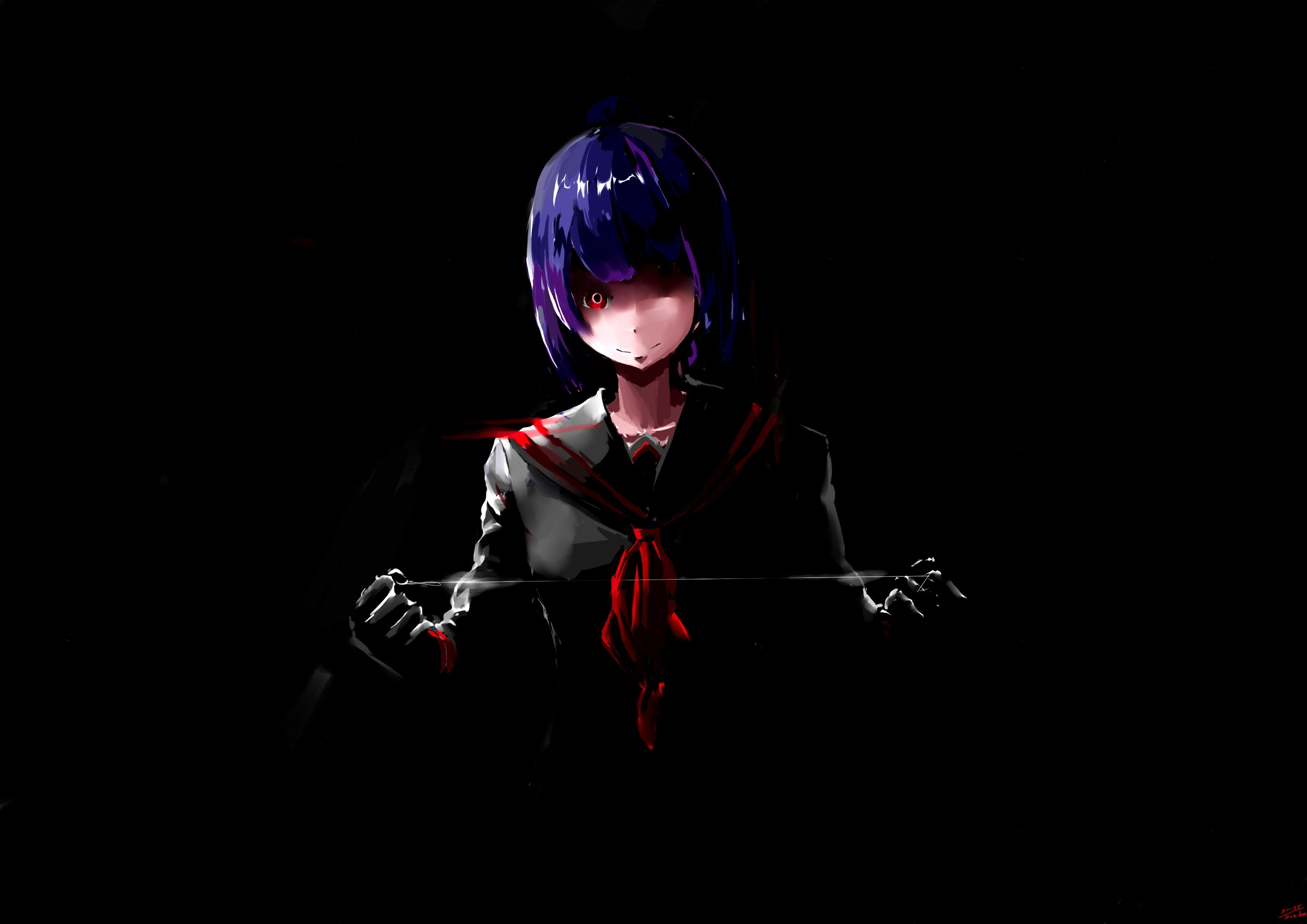 3507x2480 Download Kocho Shuyona The Journalist (YanSim) The Yakuza (YanSim) Ryoba Aishi Video Game Yandere Simulator HD Wallpaper