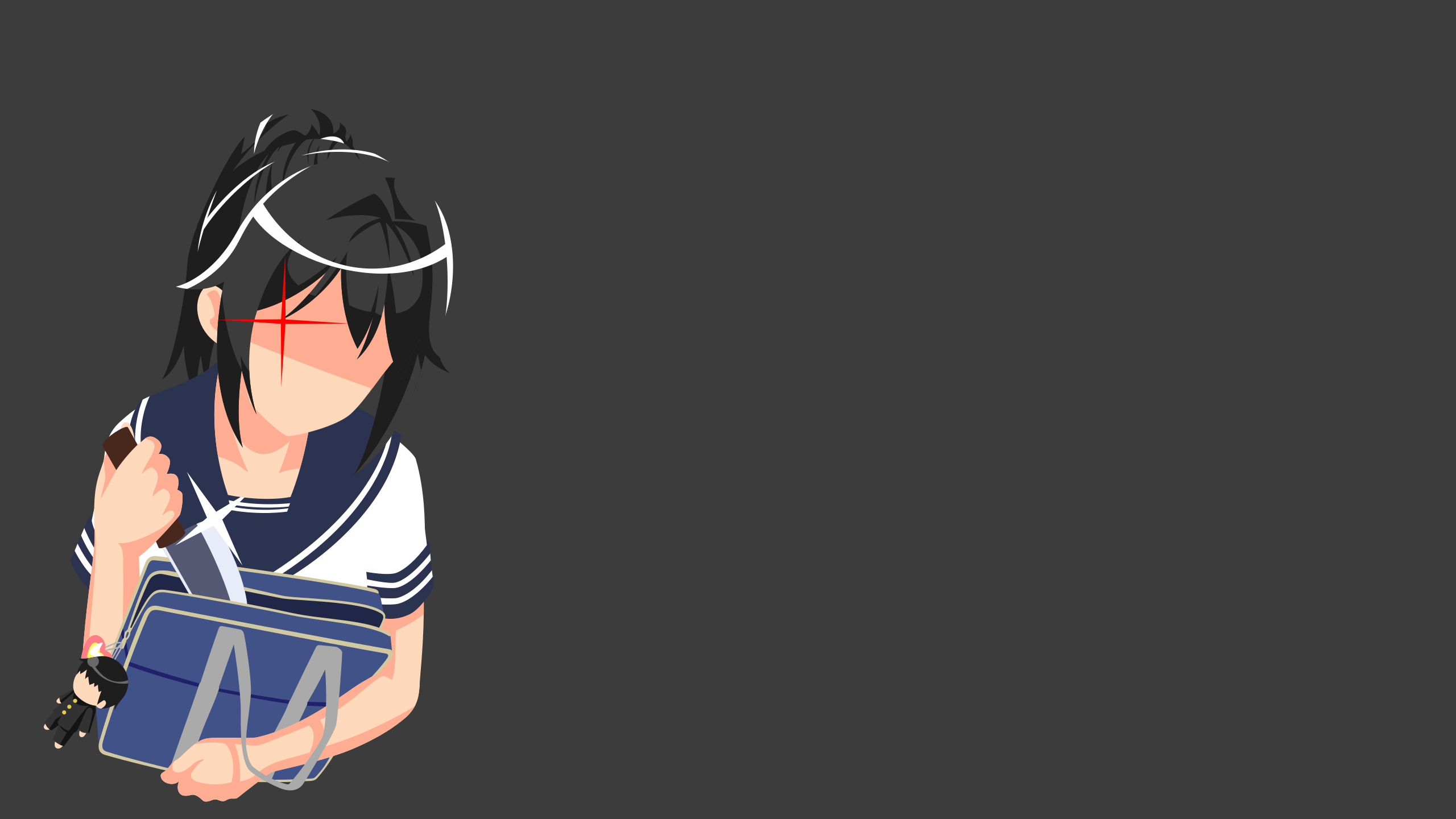 2560x1440 Download Kocho Shuyona The Journalist (YanSim) The Yakuza (YanSim) Ryoba Aishi Video Game Yandere Simulator HD Wallpaper