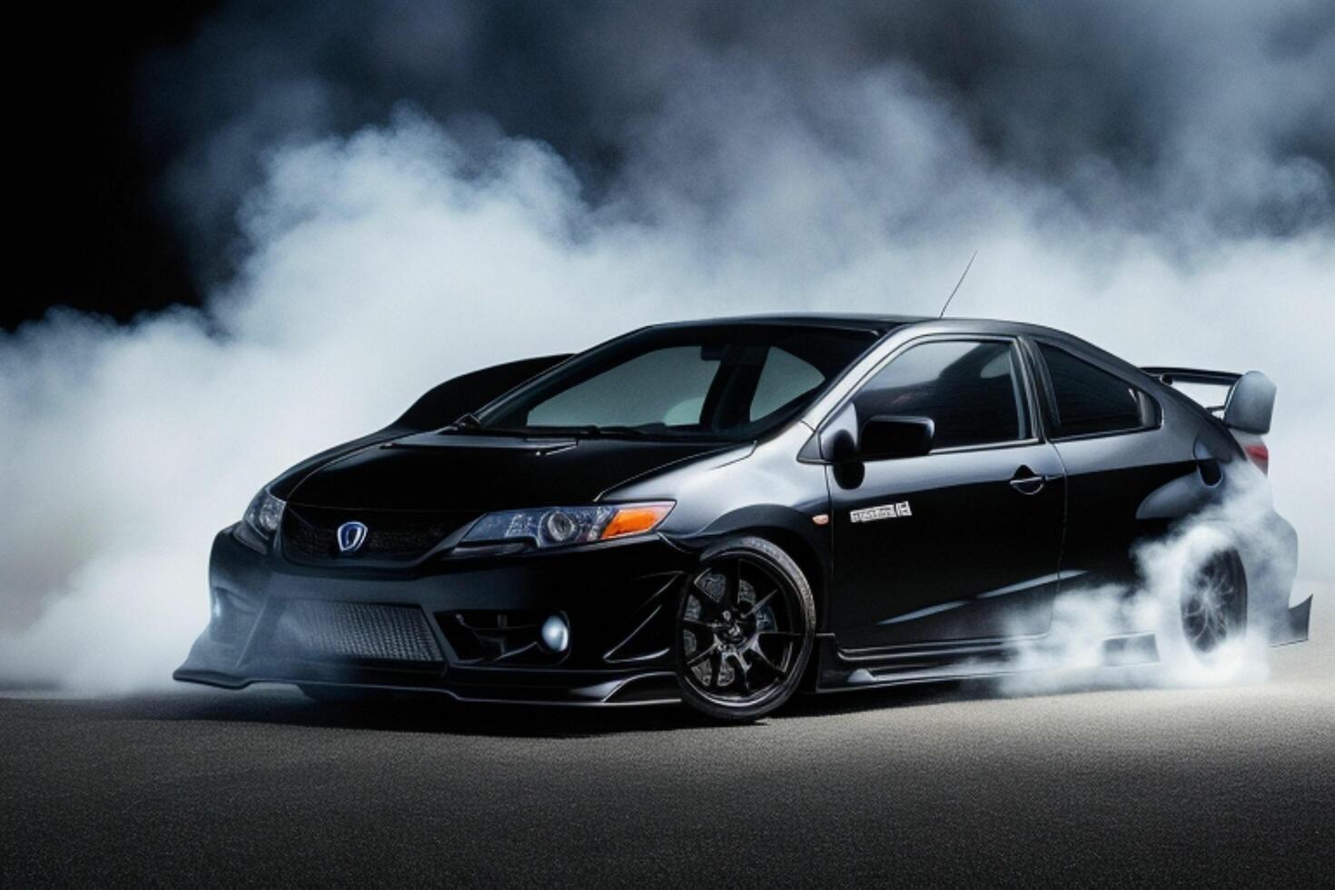 1470x980 Sport car JDM Honda Civic Mugen RR. AI Generative Pro Photo